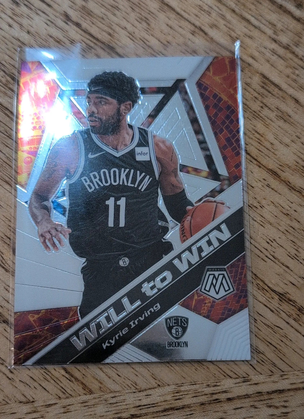 2019-20 Panini Mosaic Kyrie Irving Will to Win #13 Front
