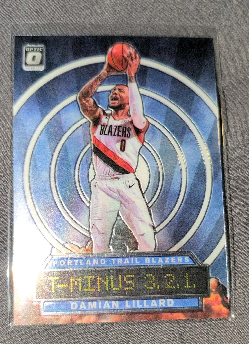 2019-20 Panini Donruss Optic Damian Lillard T-Minus 3,2,1 #7 Front