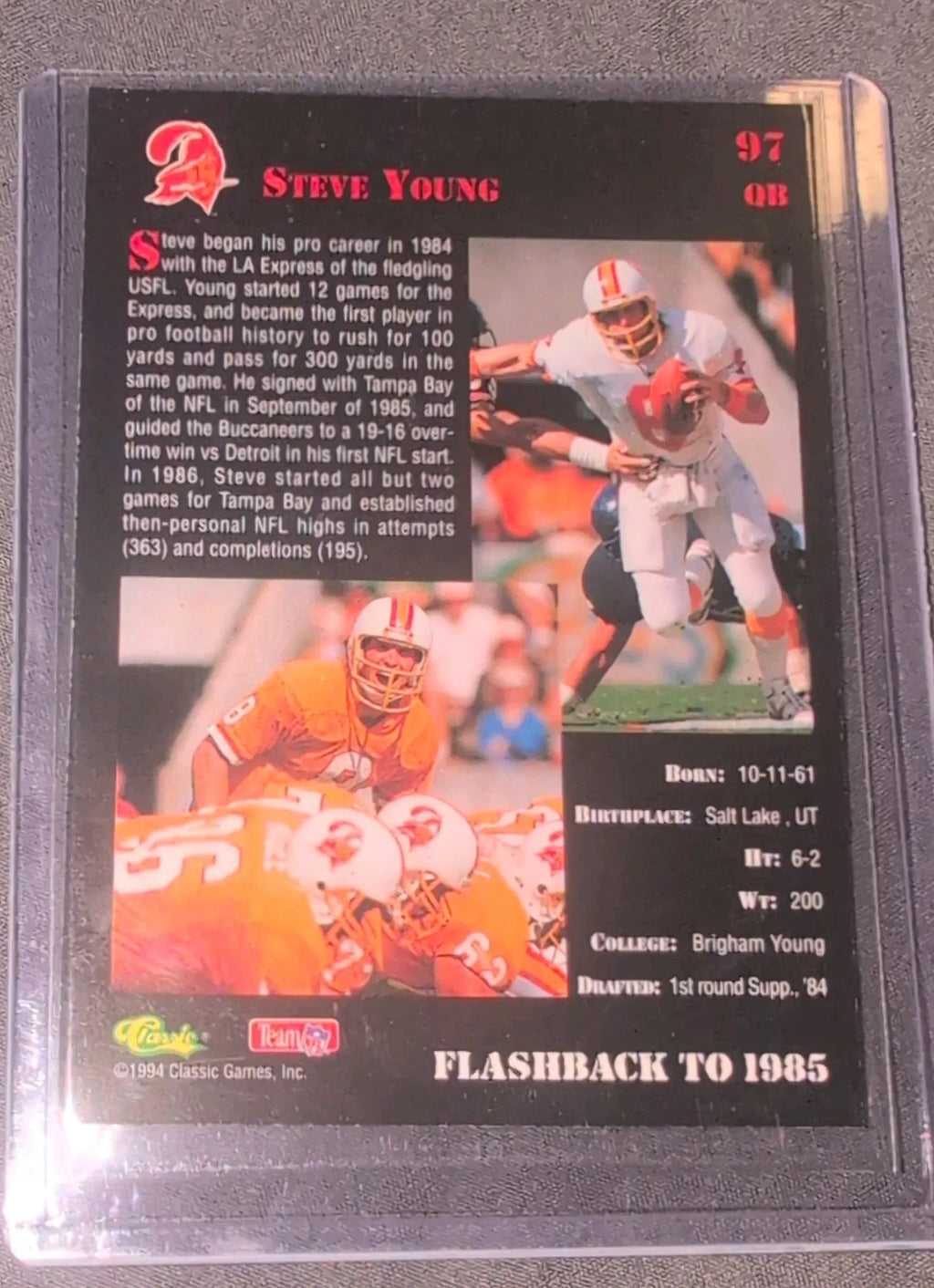1994 Classic Draft Steve Young Rookie Flashback #97 - Front