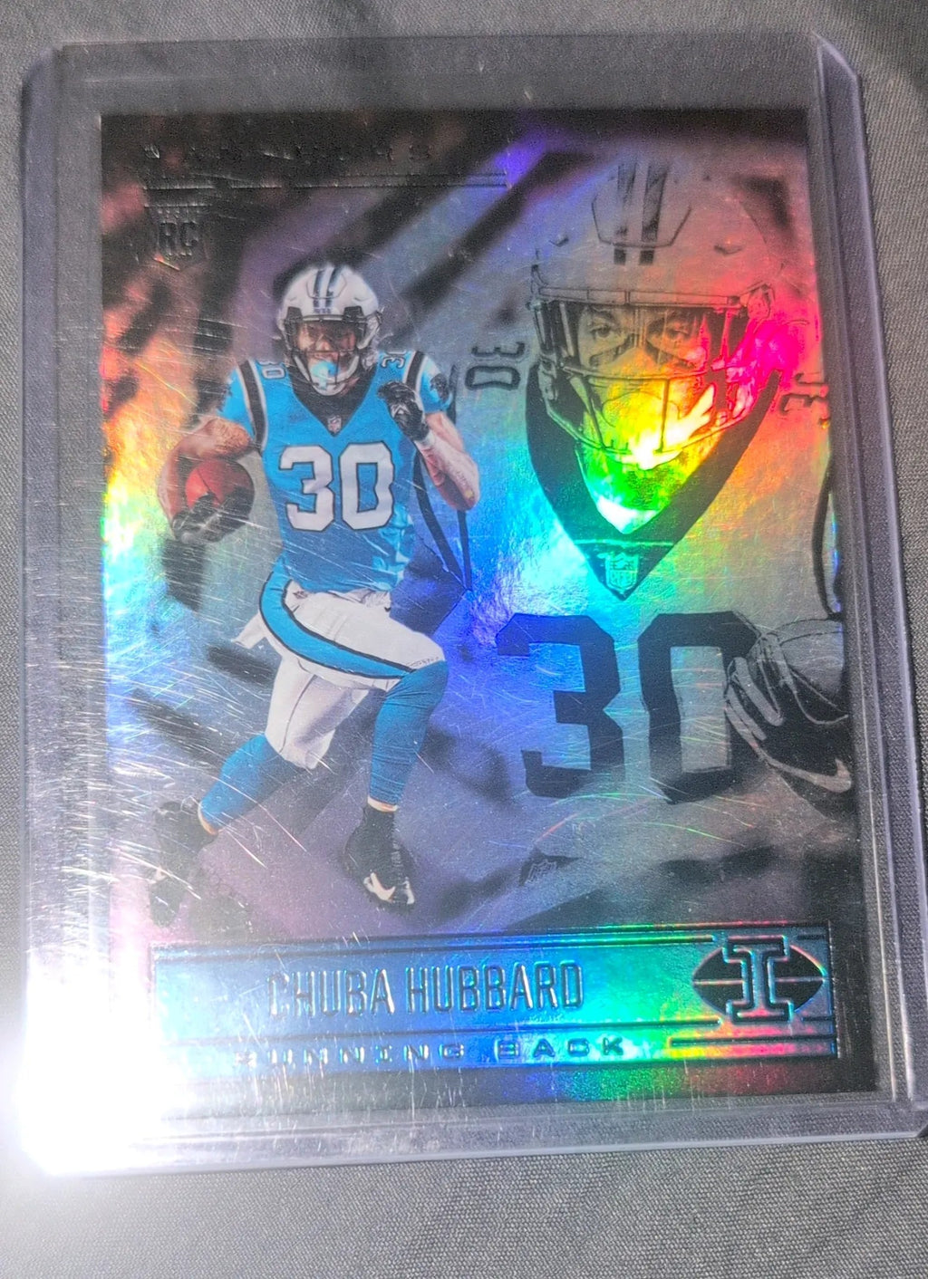 2021 Panini Illusions Chuba Hubbard RC #03 Holo - Front