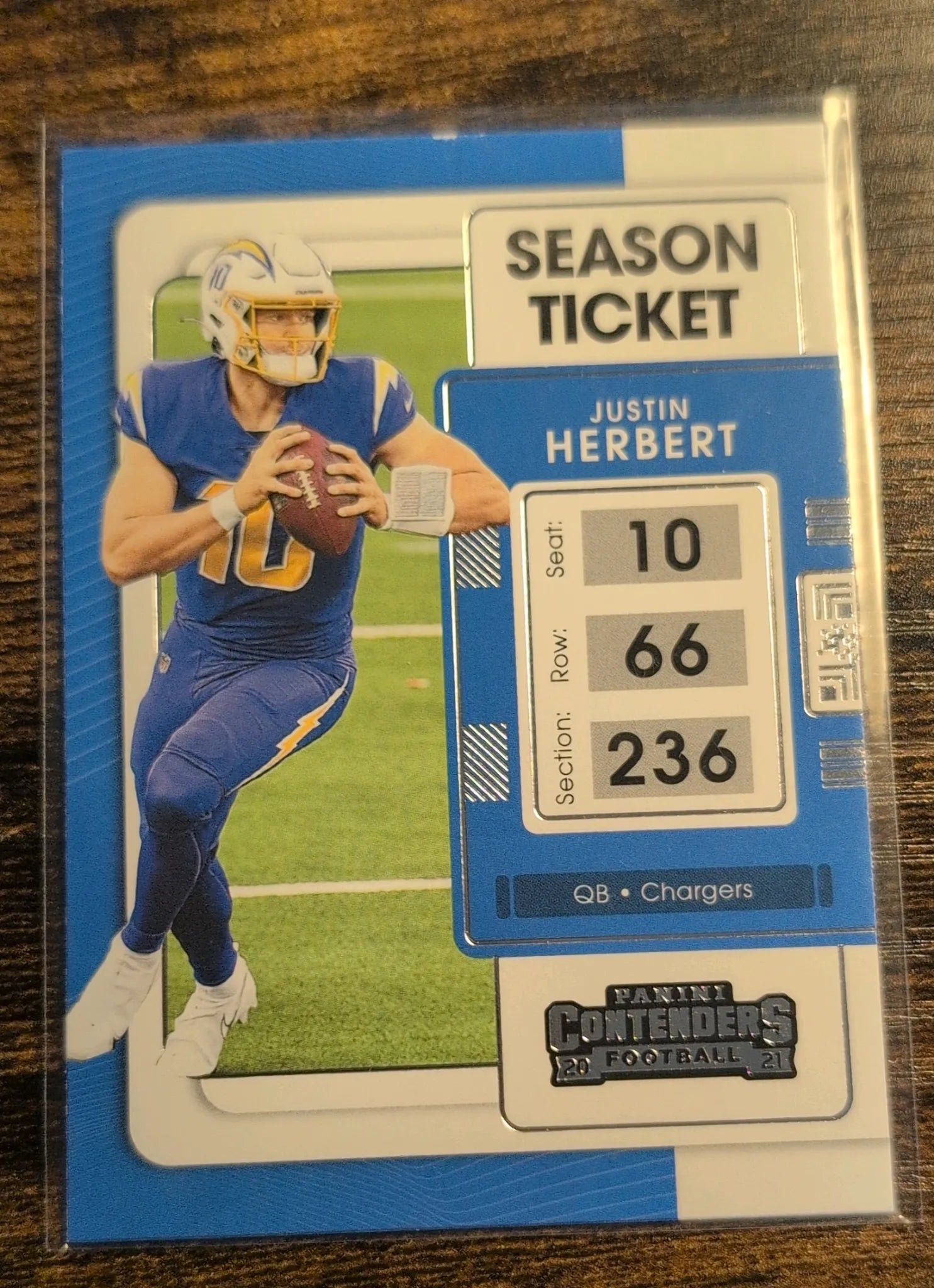 2021 Panini Contenders Season Ticket Justin Herbert #51 Los Angeles Chargers
