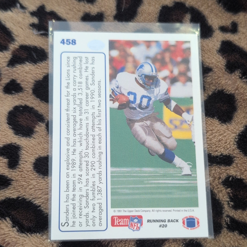 1991 Upper Deck Barry Sanders Team MVP #458 Detroit Lions