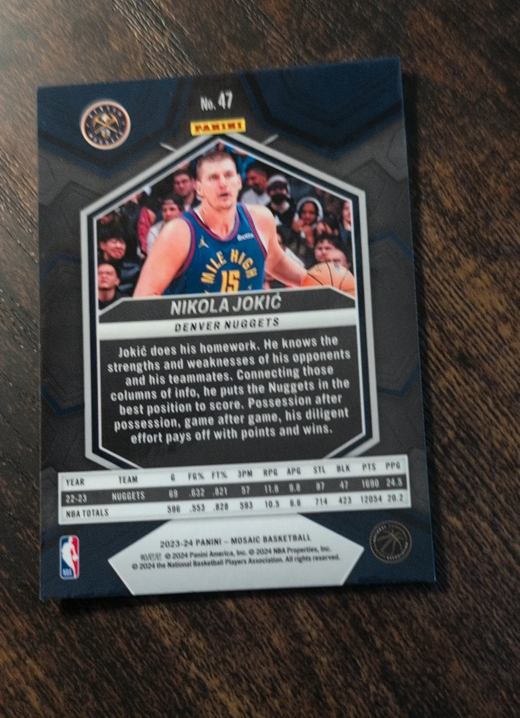 2023-24 Panini Mosaic Nikola Jokić #47 Denver Nuggets