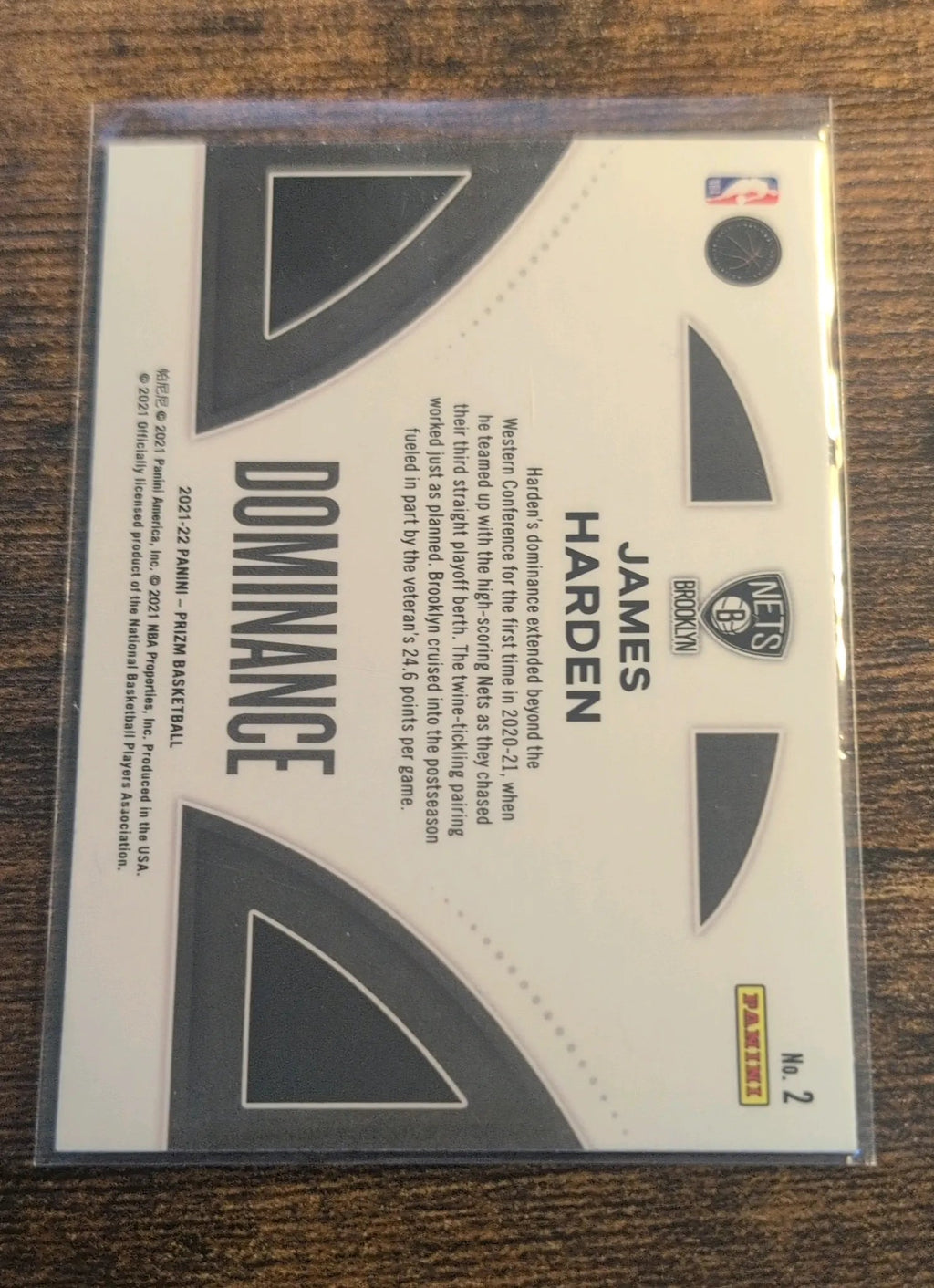 2021-22 Panini Prizm James Harden Dominance #2 Front