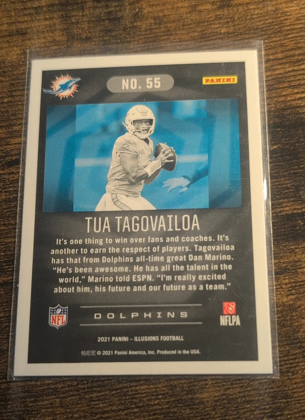 Tua Tagovailoa 2021 Panini Illusions #55 Back
