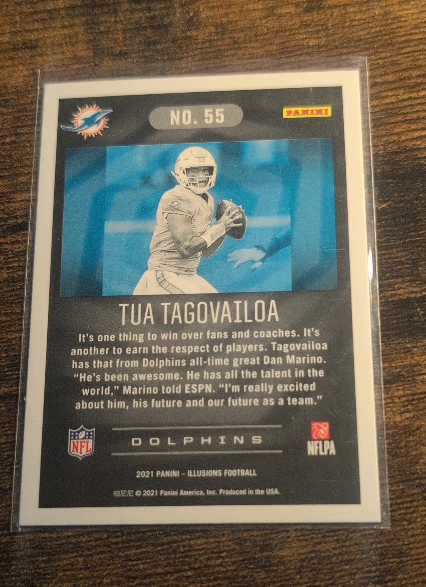 Tua Tagovailoa 2021 Panini Illusions #55 Back