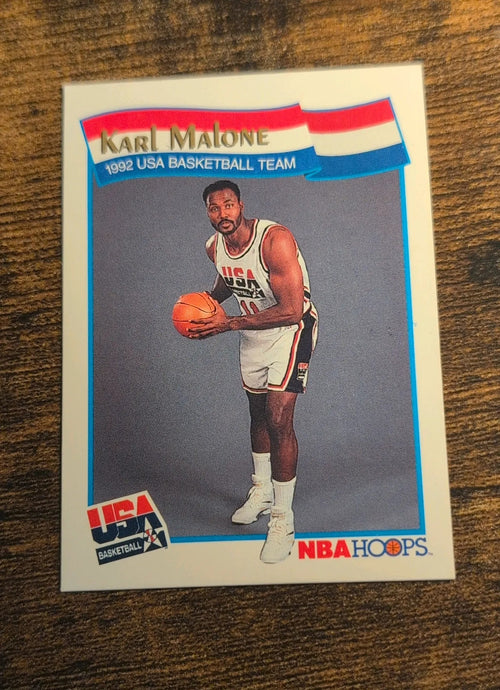1991-92 NBA Hoops USA Basketball Karl Malone Dream Team #56 Front
