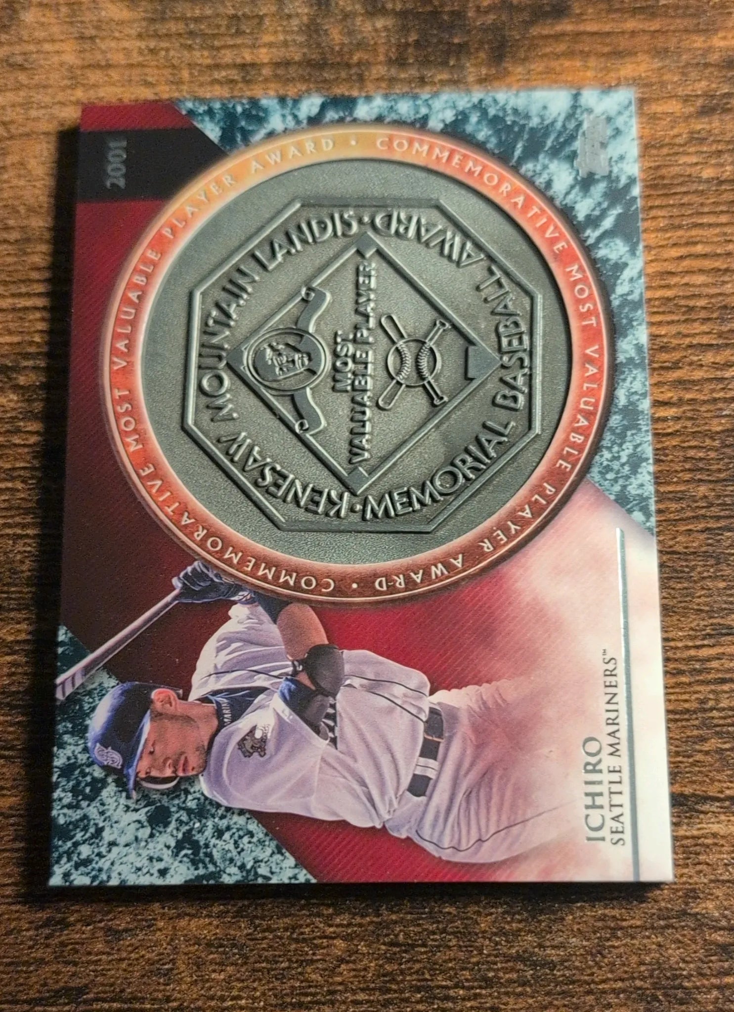 2017 Topps Update Ichiro Commemorative AL MVP Award Medallion - Back
