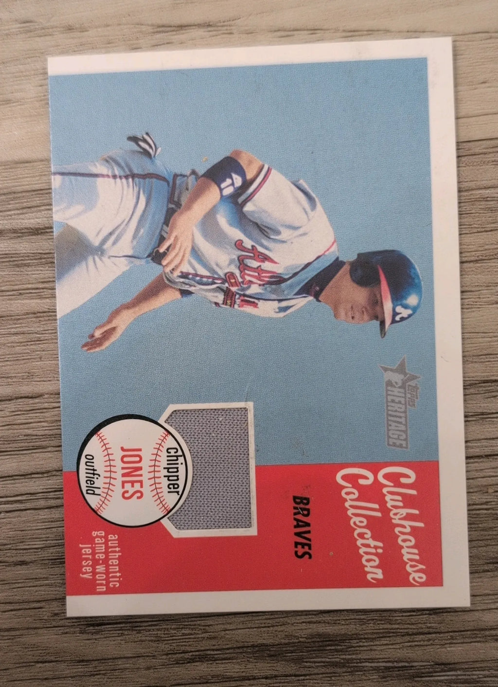 2003 Topps Heritage Clubhouse Collection Chipper Jones #CC-CJ - Jersey Relic - Raw NM