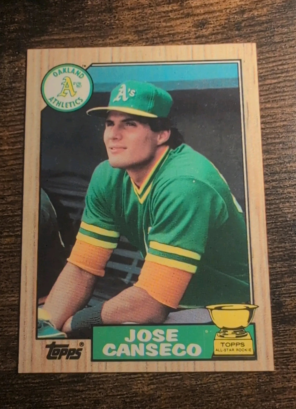 1987 Topps Jose Canseco All-Star Rookie #620 Front