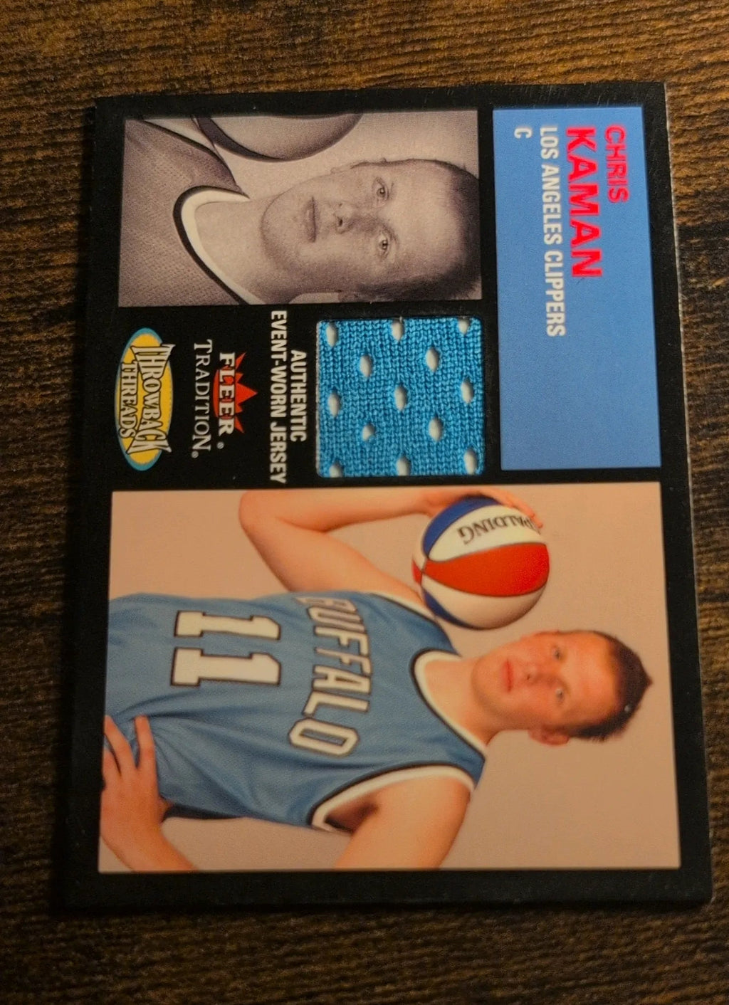 2003-04 Fleer Tradition Throwback Threads Chris Kaman Jersey Relic #TT-CK Front