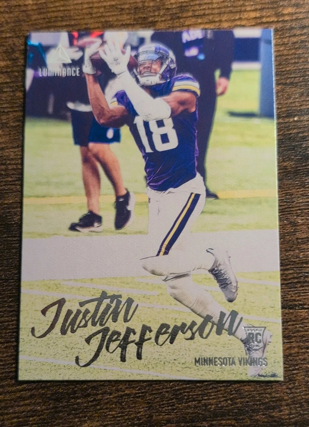 2020 Panini Chronicles Luminance Justin Jefferson Rookie Card #217 Front