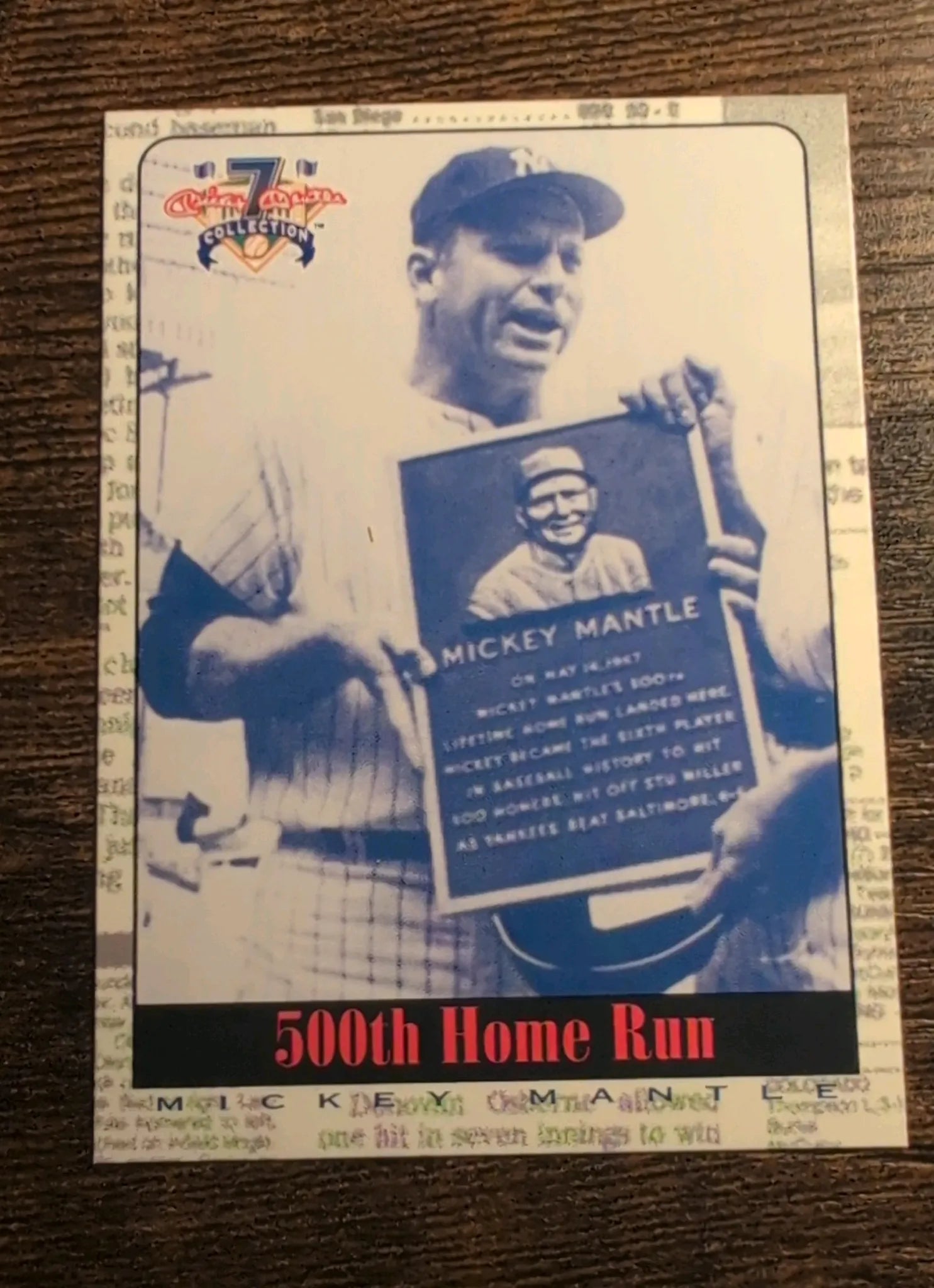 1997 Cooperstown Collection Mickey Mantle 500th Home Run #44 - Back