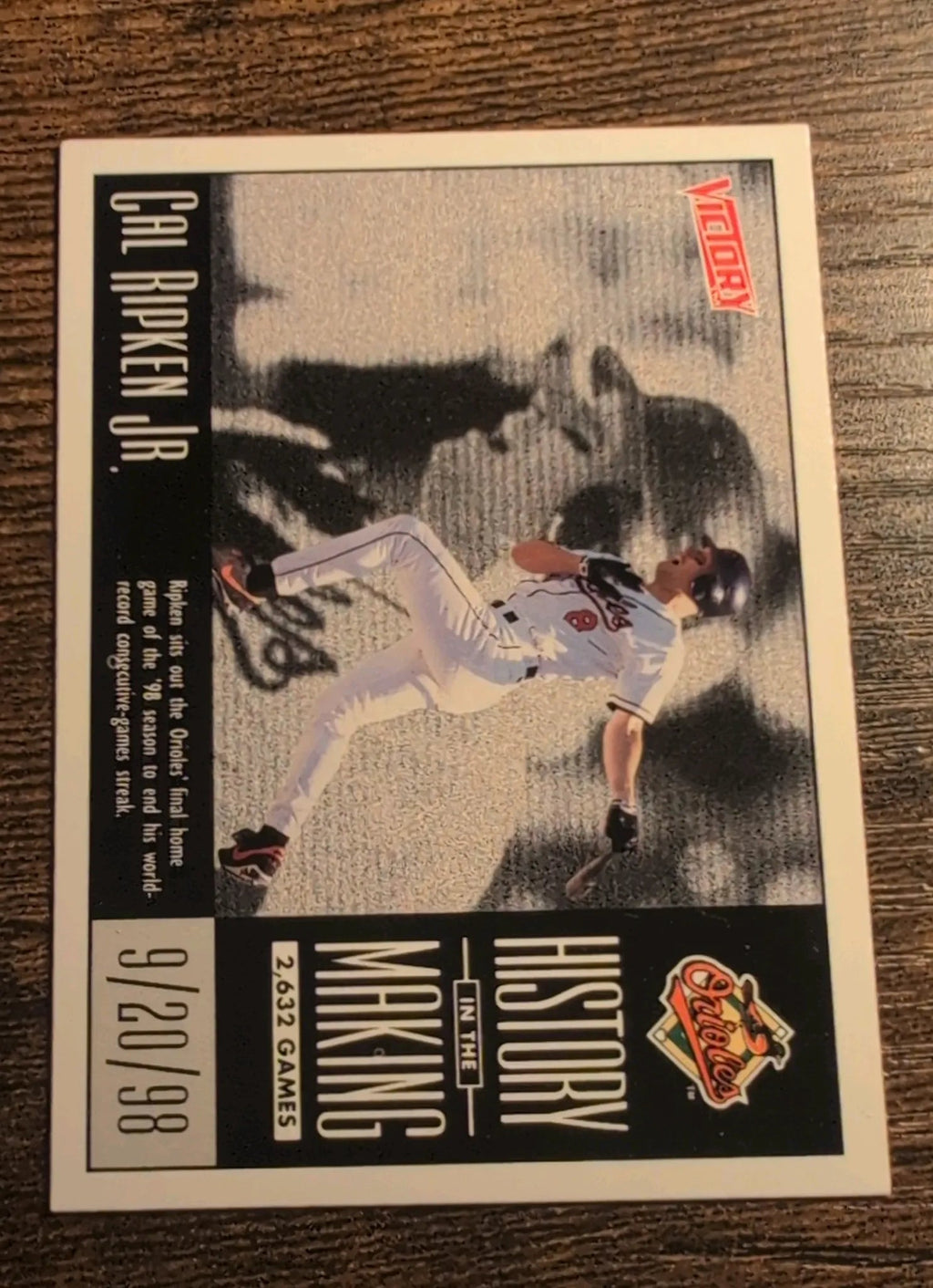1999 Upper Deck Victory Cal Ripken Jr. History in the Making #45 - Front