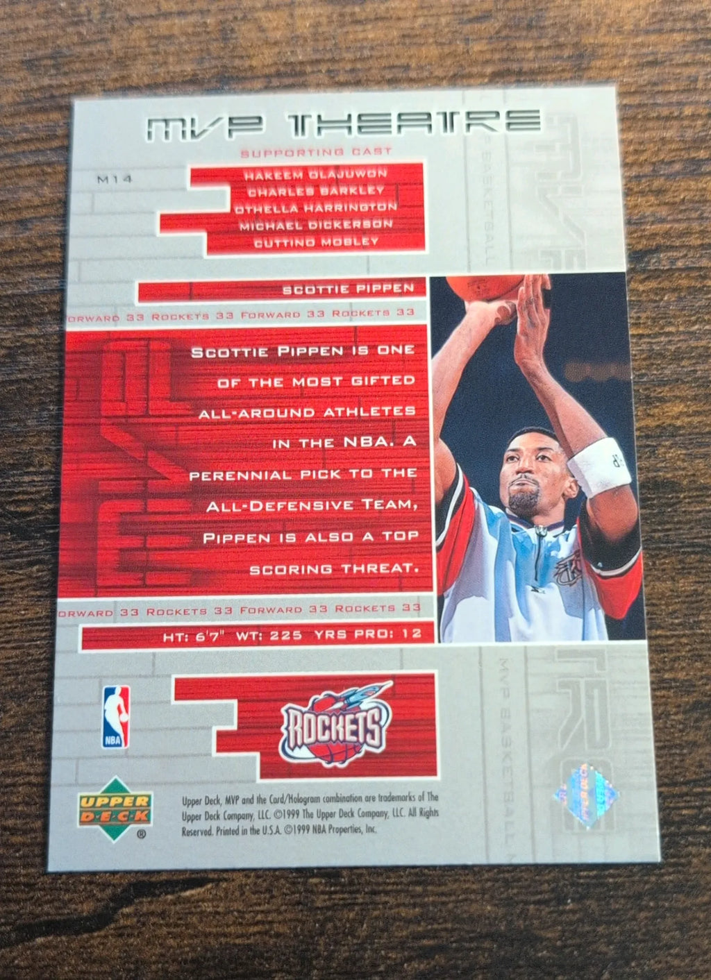 Scottie Pippen Upper Deck MVP Theater M14