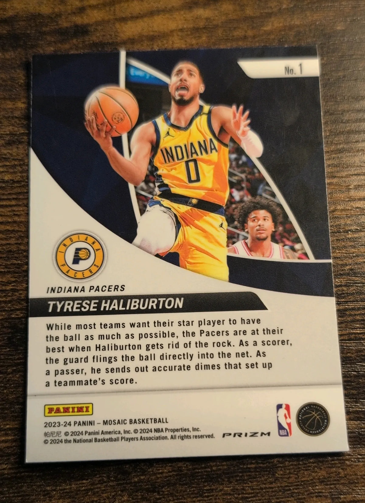 2023–24 Panini Mosaic Tyrese Haliburton Green #1