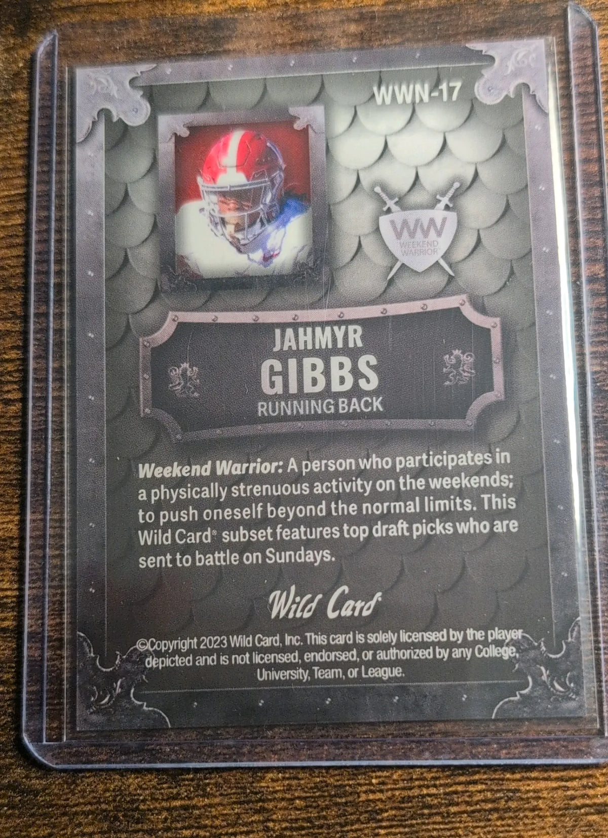 2023 Wild Card National Wild Weekend Warrior Jahmyr Gibbs #WWN-17 4/5