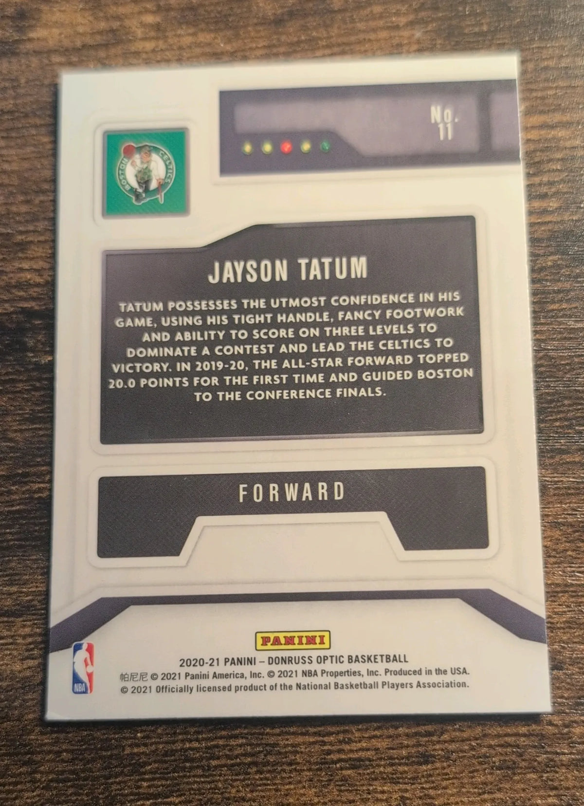 2020–21 Panini Donruss Optic T-Minus 3, 2, 1 Jayson Tatum #11
