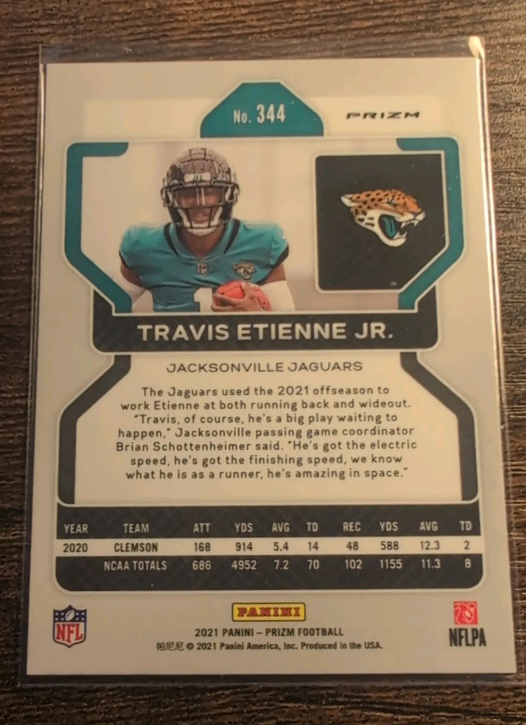 2021 Panini Prizm Travis Etienne Jr. RC #344 Red Ice