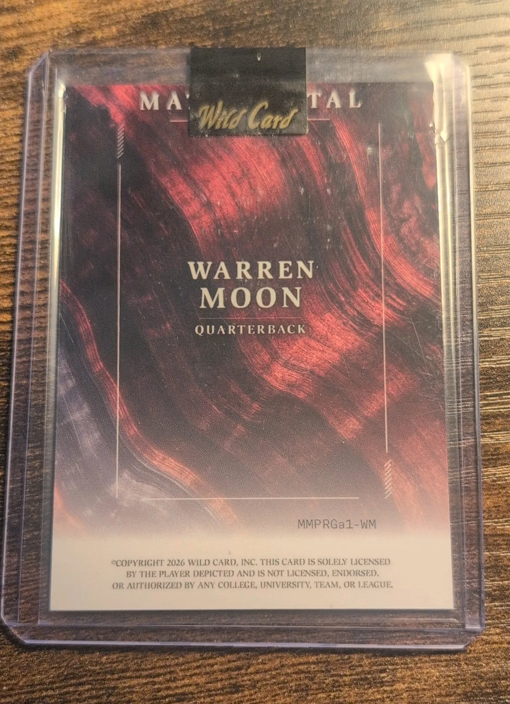 2026 Wild Card Matte Metal Warren Moon MMPRGa1-WM 1/1