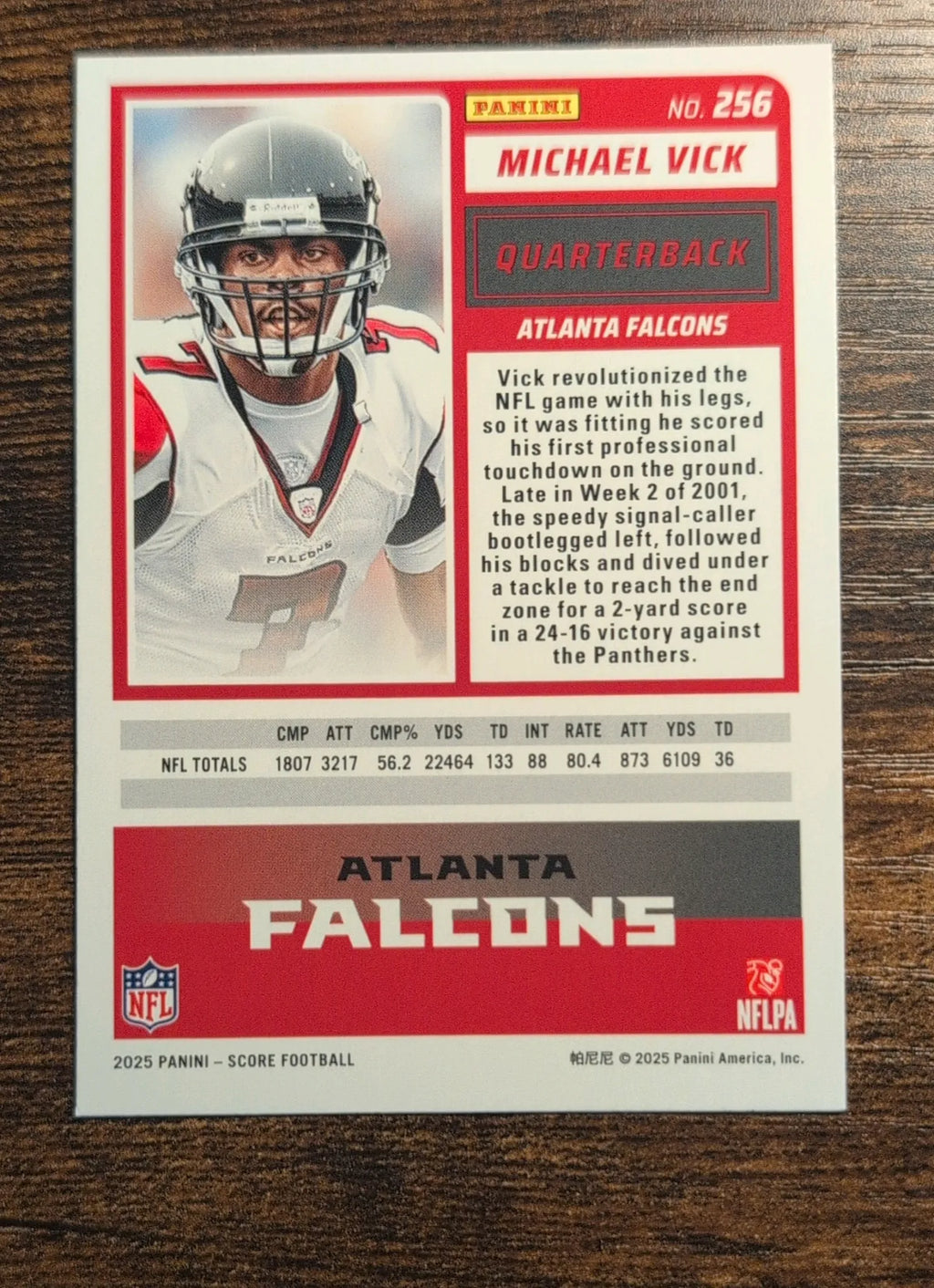 2025 Panini Score Michael Vick #256 Orange Halloween Parallel
