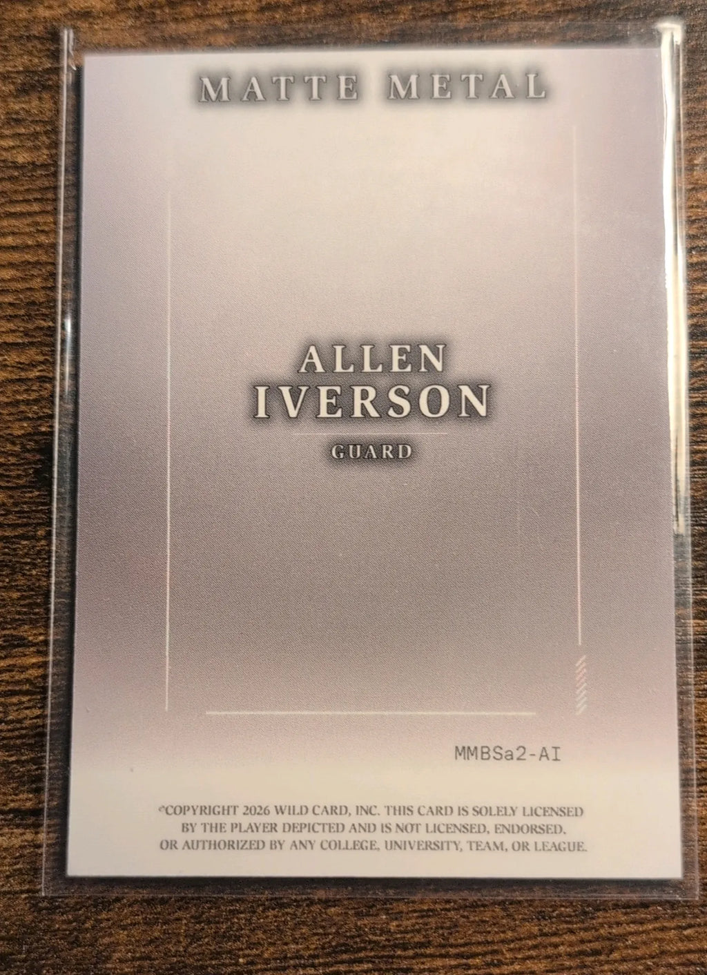2026 Wild Card Matte Metal Allen Iverson MMBSa2-AI 4/5