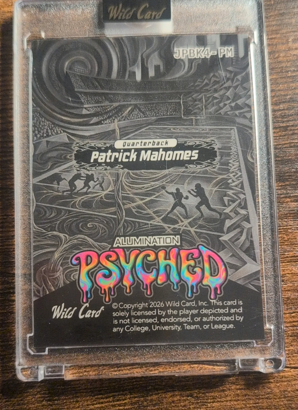 2026 Wild Card Alumination Psyched Patrick Mahomes #JPBK4-PM 1/1