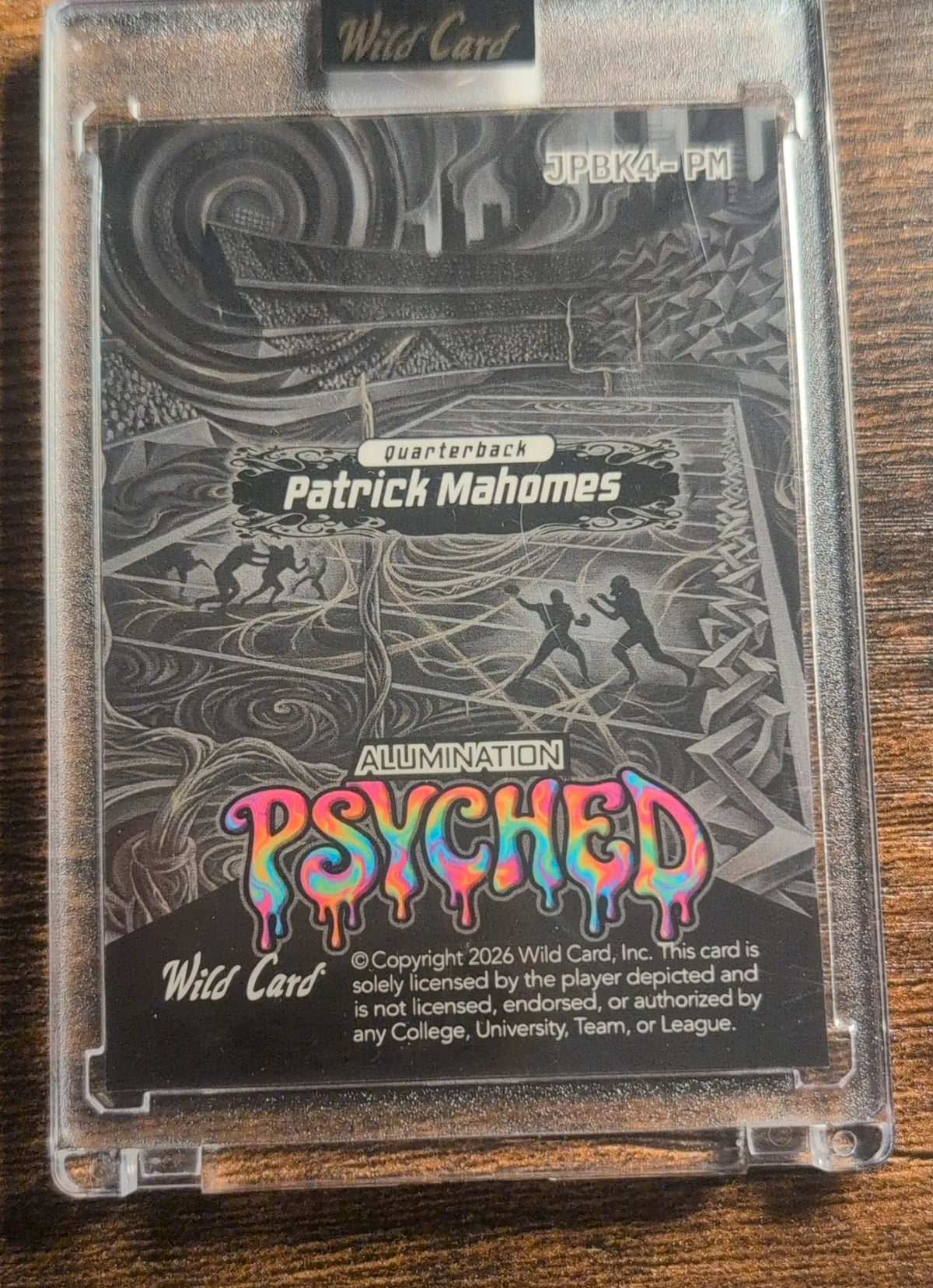 2026 Wild Card Alumination Psyched Patrick Mahomes #JPBK4-PM 1/1