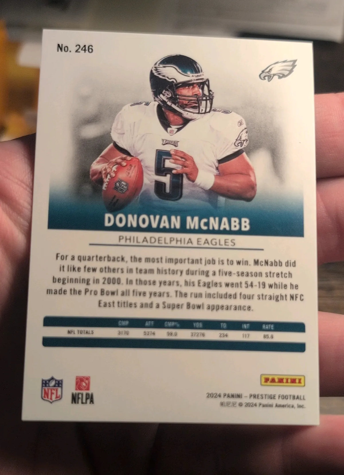2024 Panini Prestige Donovan McNabb #246 Xtra Points Green 105/199
