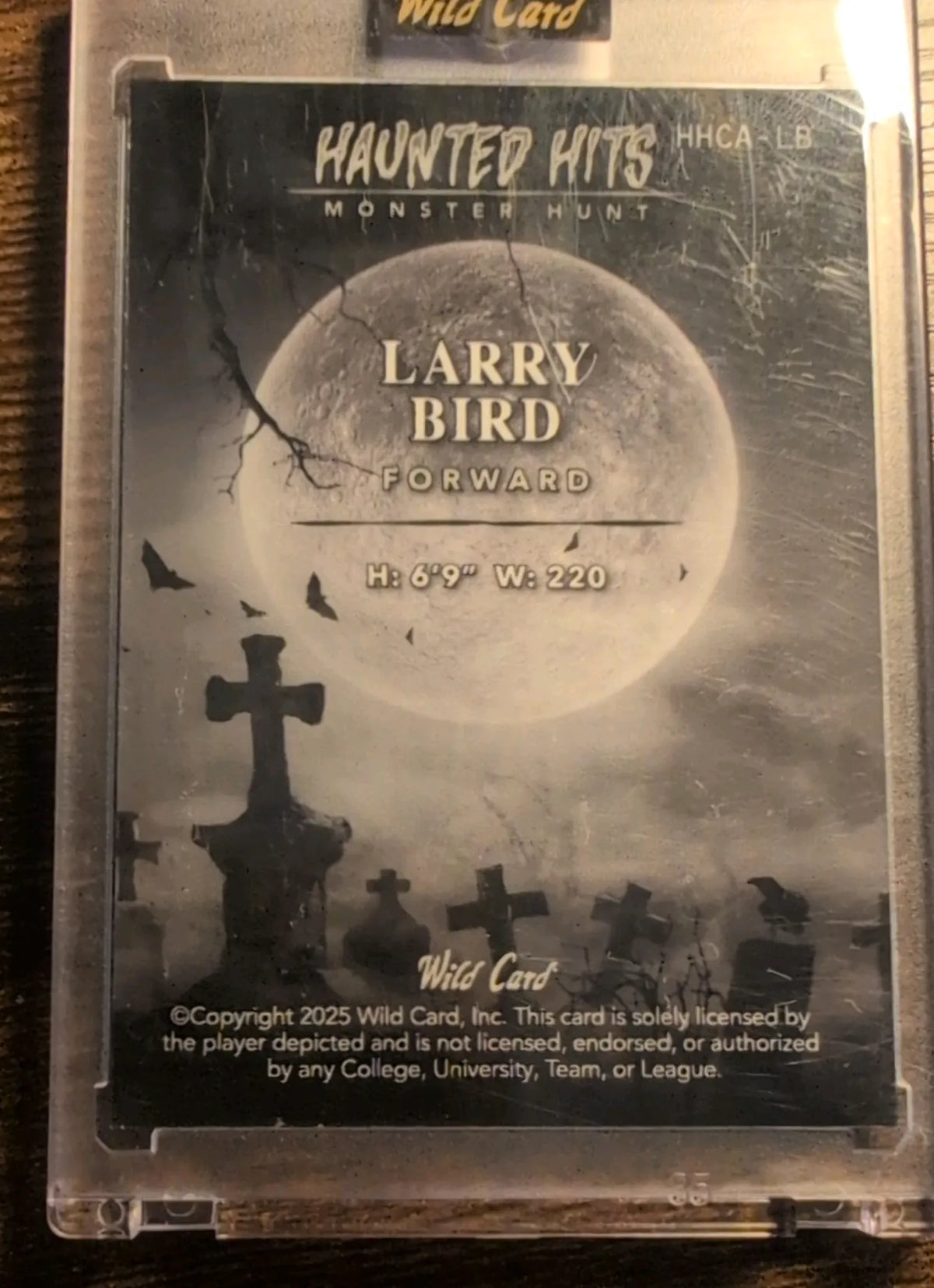 2025 Wild Card Haunted Hits Monster Hunt Larry Bird #HHCA-LB 4/4