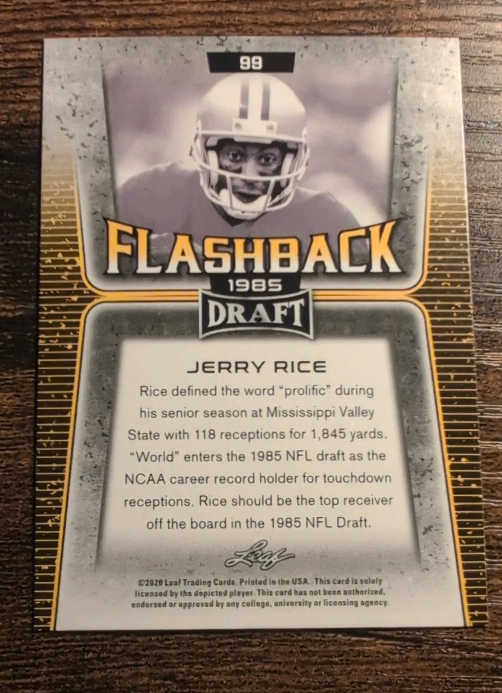 2020 Leaf Draft Jerry Rice Flashback #99