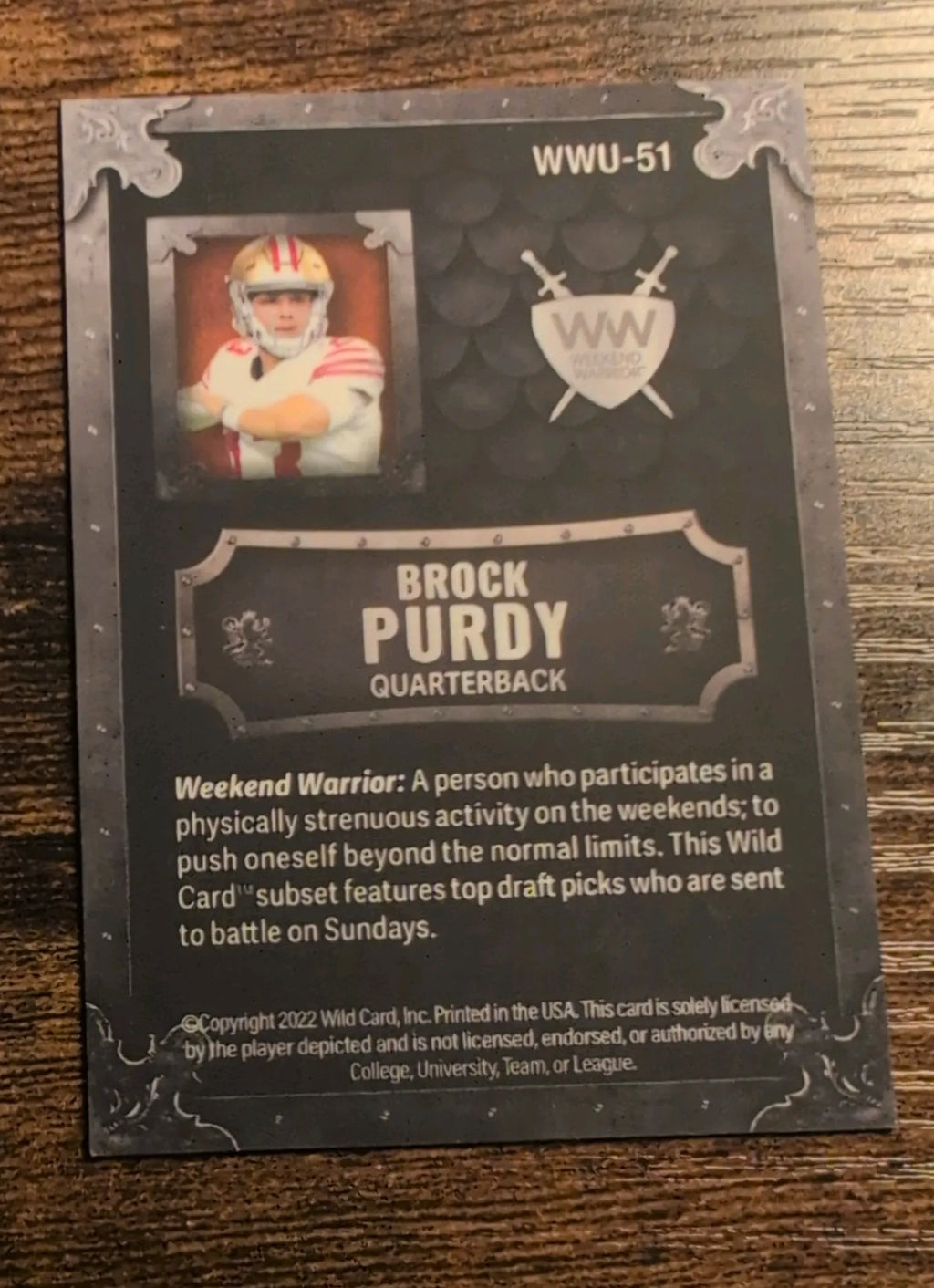 2022 Wild Card Matte Brock Purdy Weekend Warrior #WWU-51 63/200