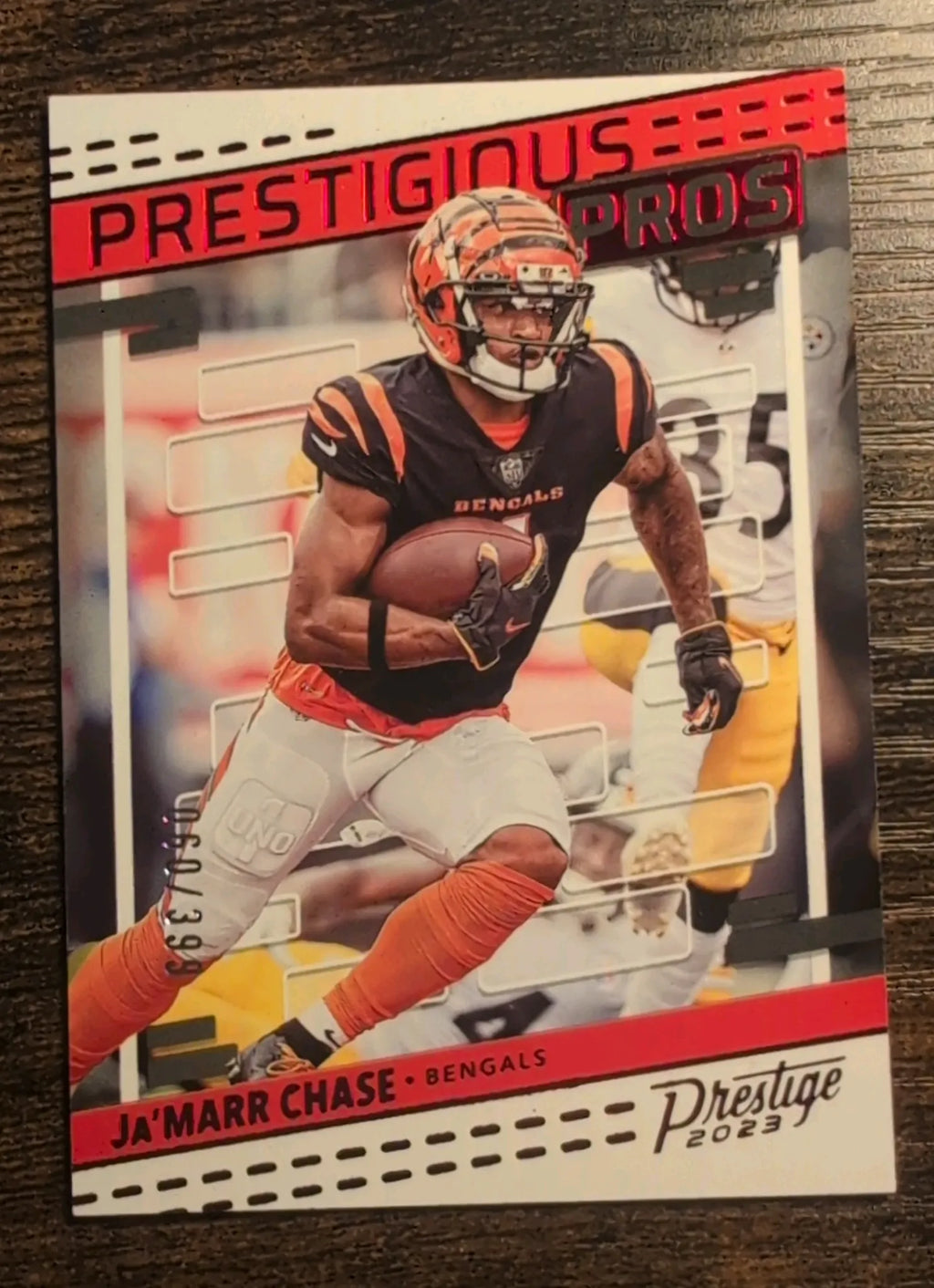 2023 Panini Prestige Ja’Marr Chase Prestigious Pros #PP-6 Xtra Points 060/399