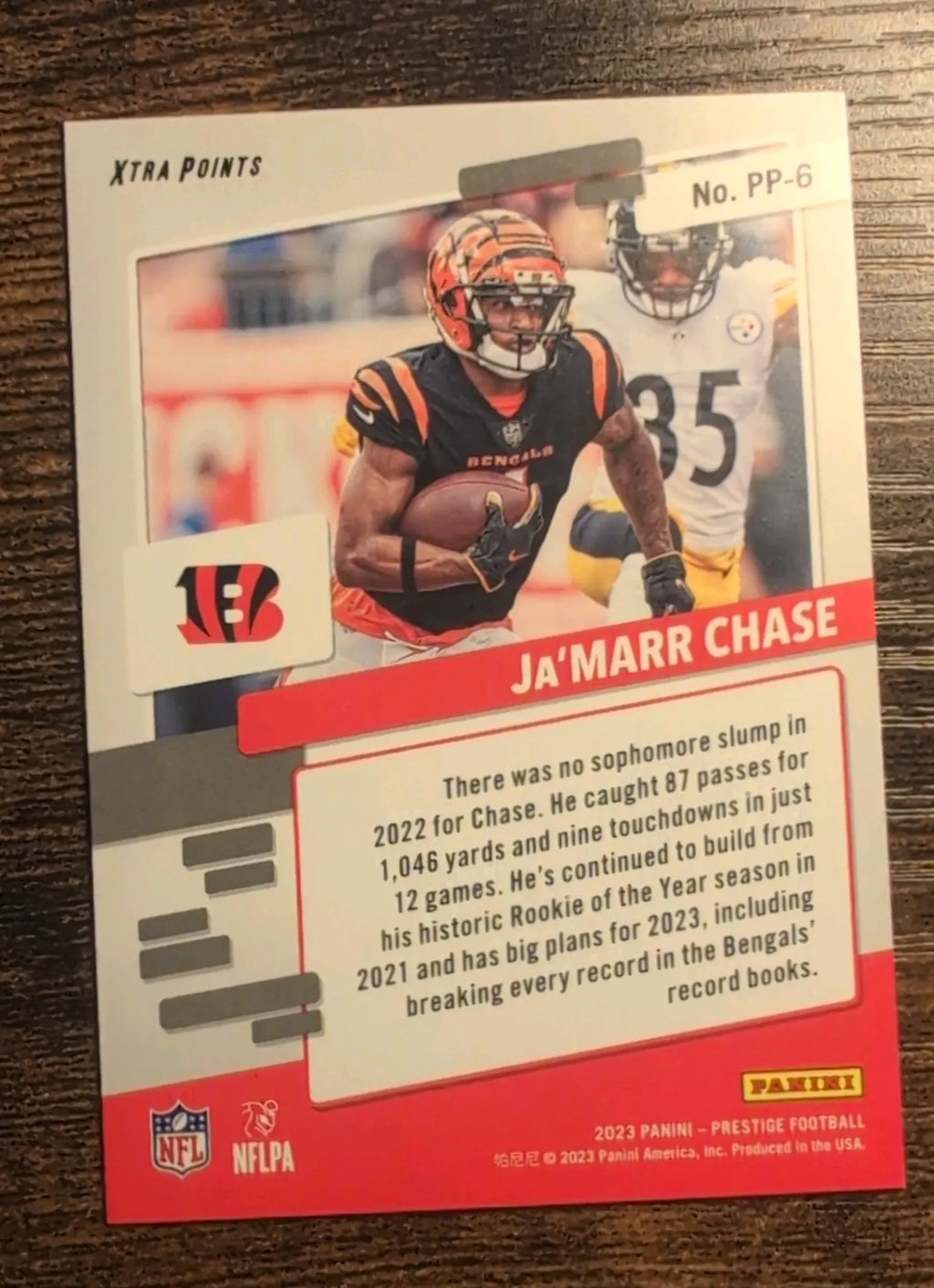 2023 Panini Prestige Ja’Marr Chase Prestigious Pros #PP-6 Xtra Points 060/399