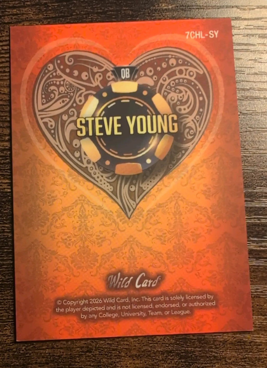2026 Wild Card Steve Young #7CHL-SY 5/7