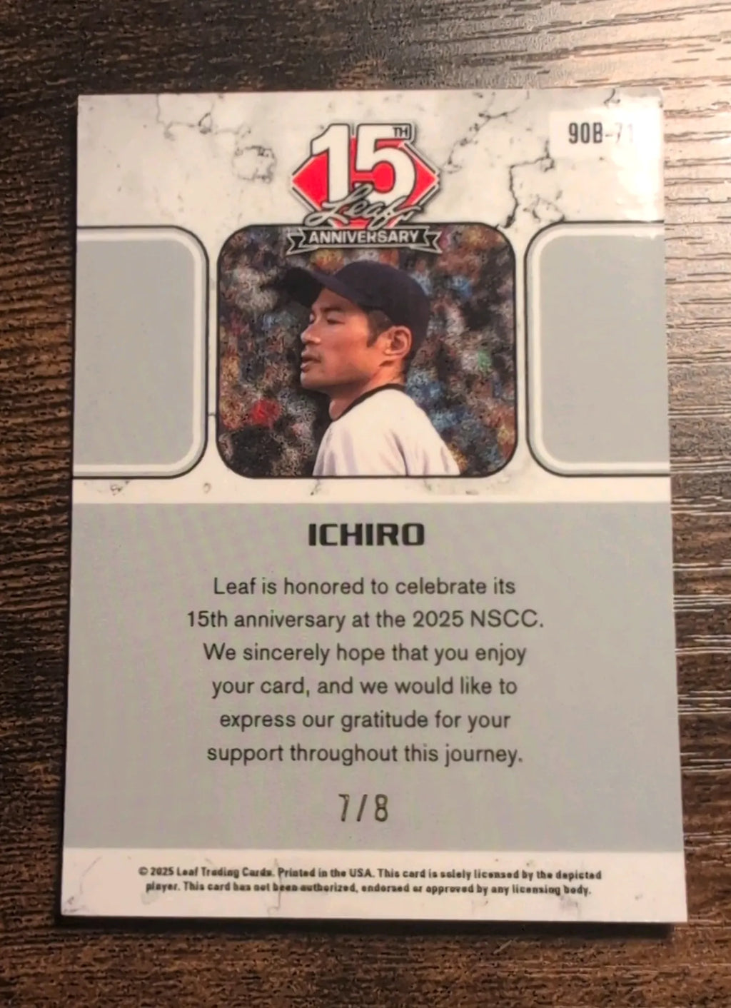 2025 Leaf 15th Anniversary NSCC Ichiro Suzuki 7/8