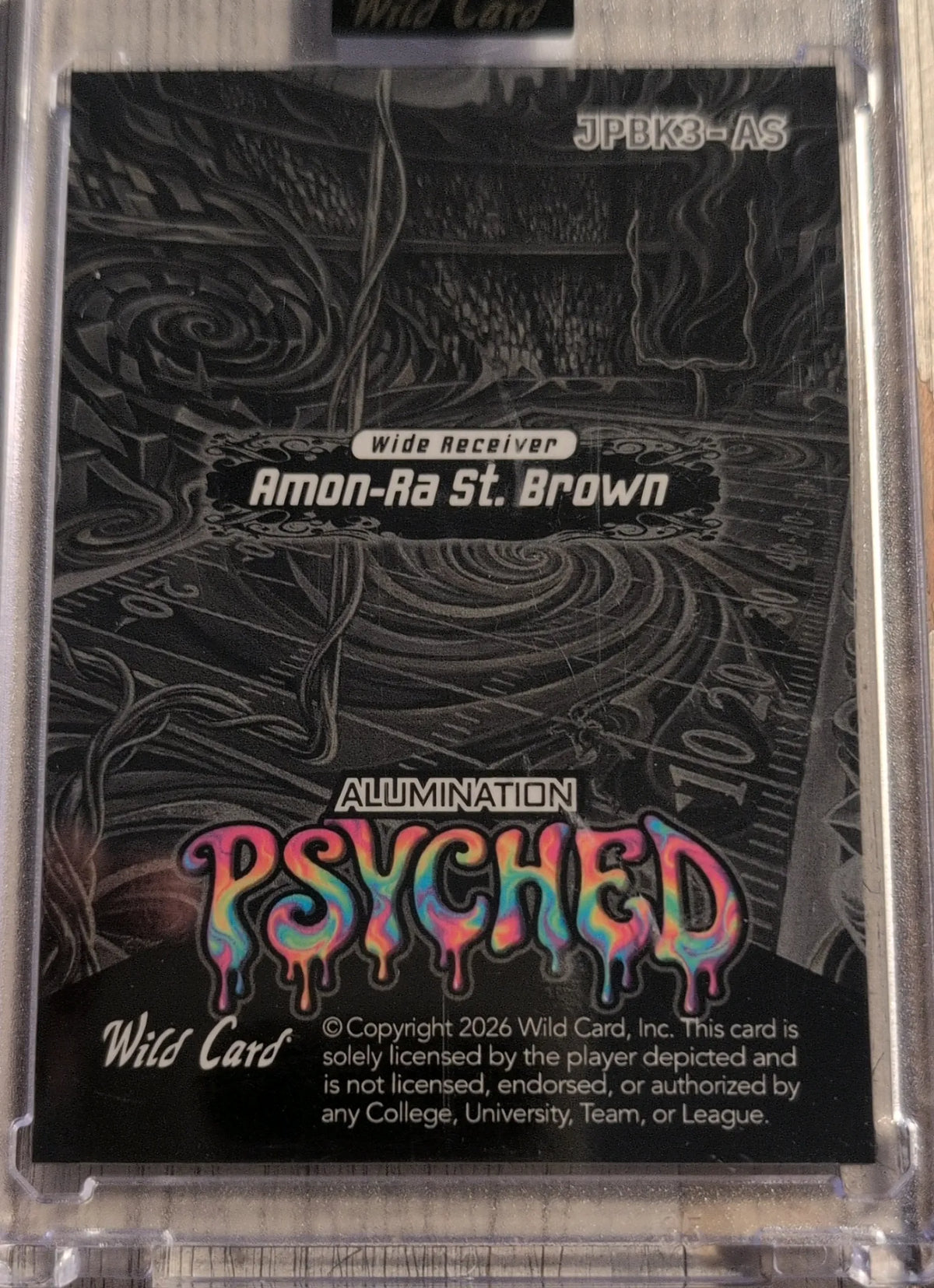 2026 Wild Card Alumination Psyched Amon-Ra St. Brown #JPBK3-AS 1/1