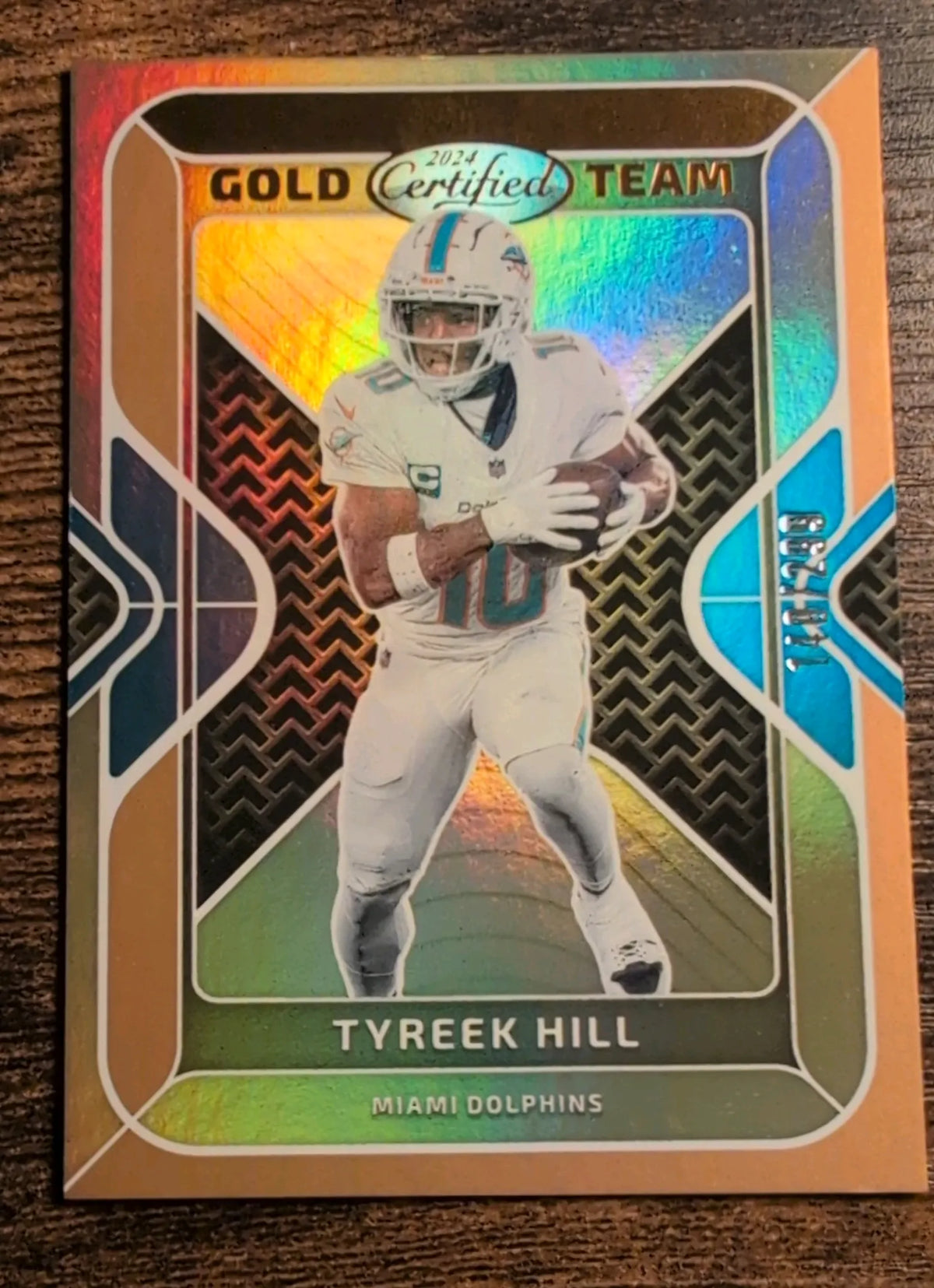 2024 Panini Certified Gold Team Tyreek Hill #GT-THI Orange 140/299