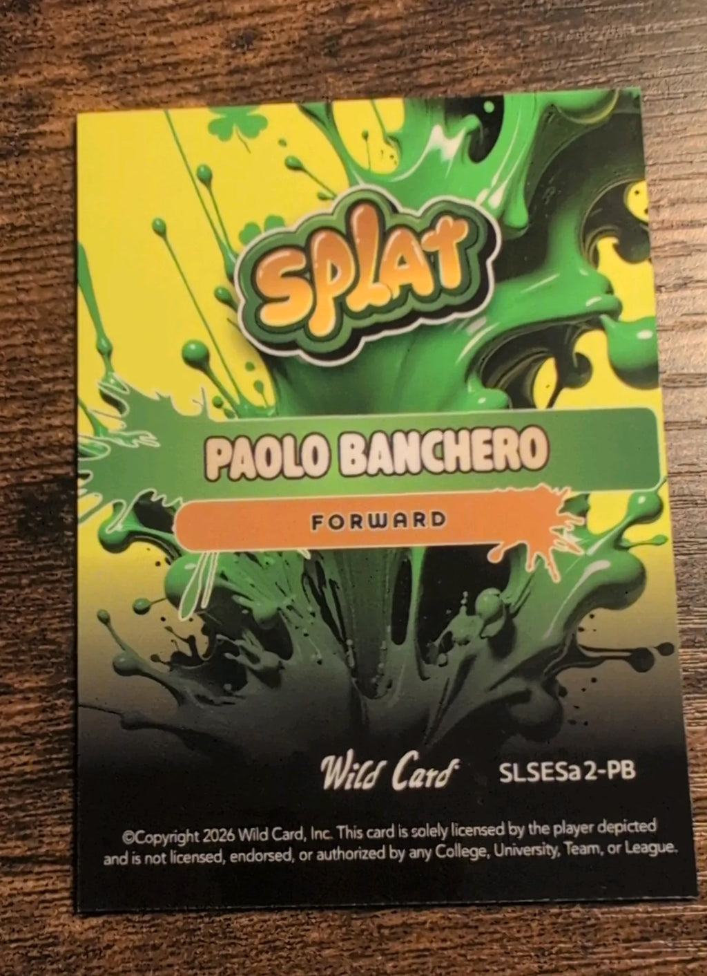 2026 Wild Card Splat Paolo Banchero #SLESSa2-PB 1/7