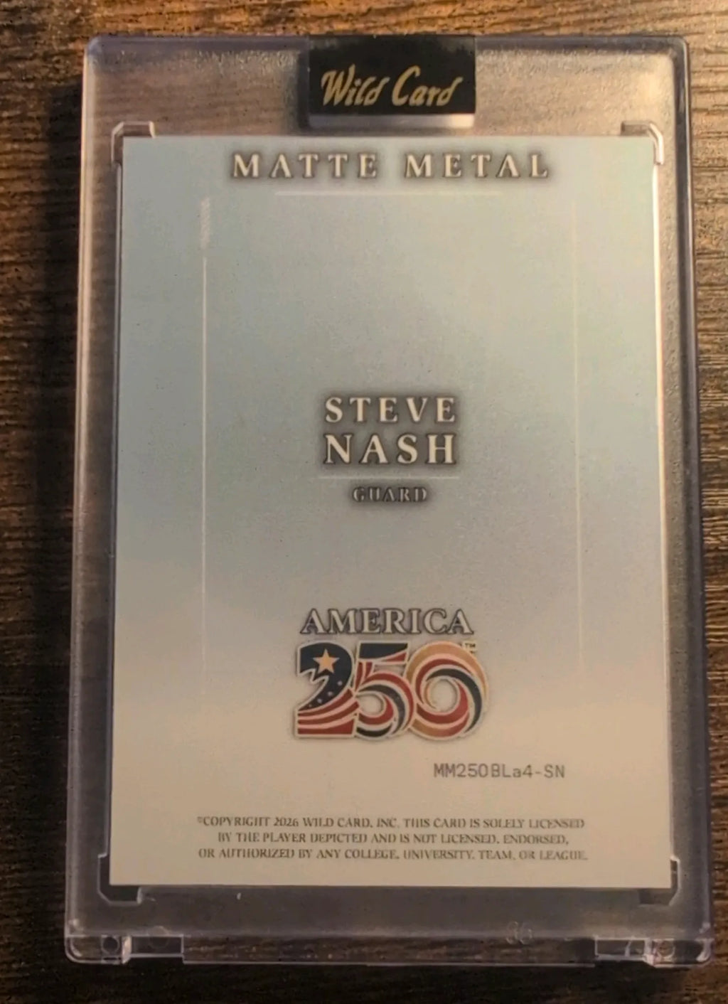 2026 Wild Card Matte Metal Steve Nash America 250 1/3