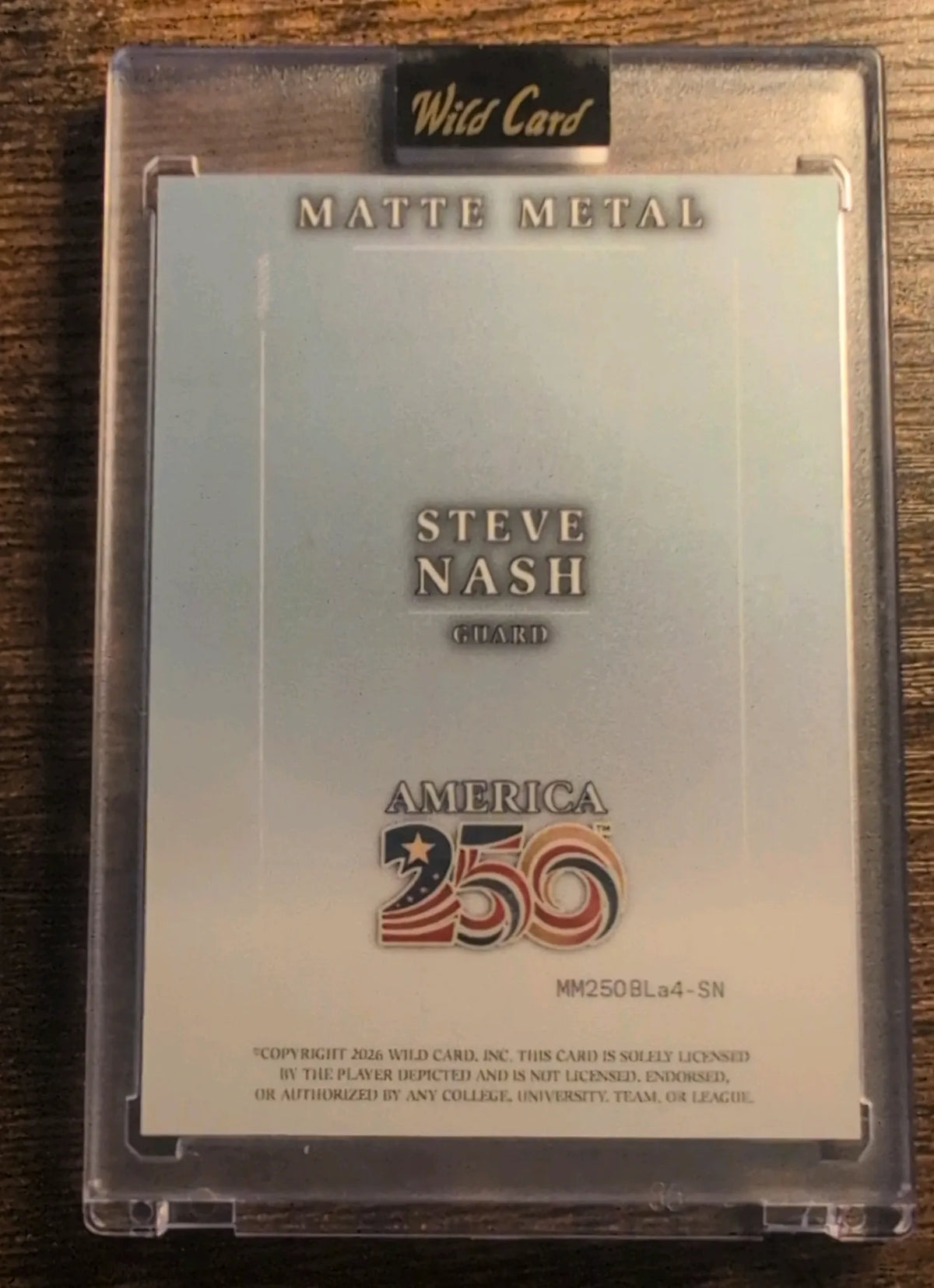 2026 Wild Card Matte Metal Steve Nash America 250 1/3