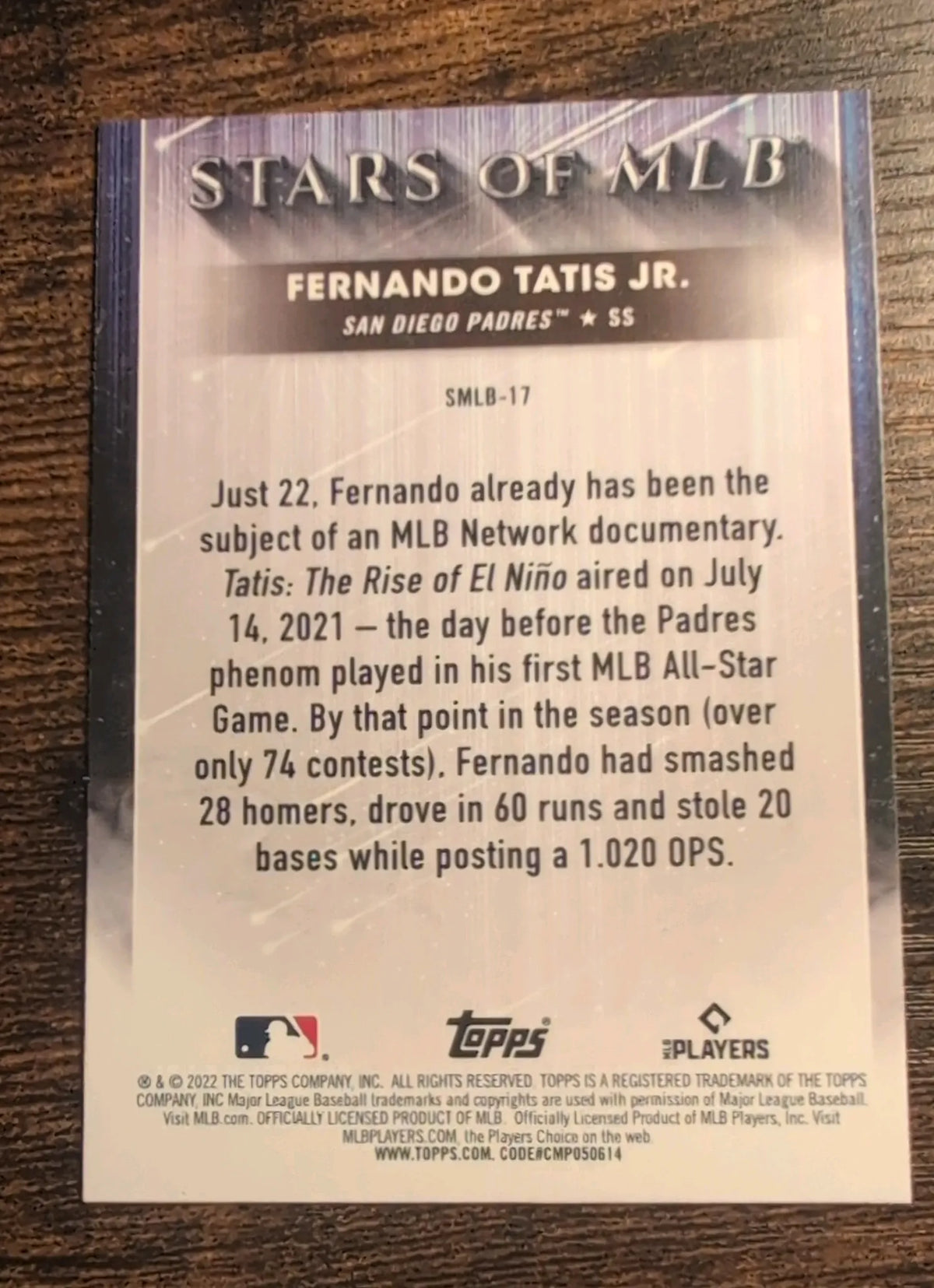 2022 Topps Fernando Tatis Jr. Stars of MLB #SMLB-17