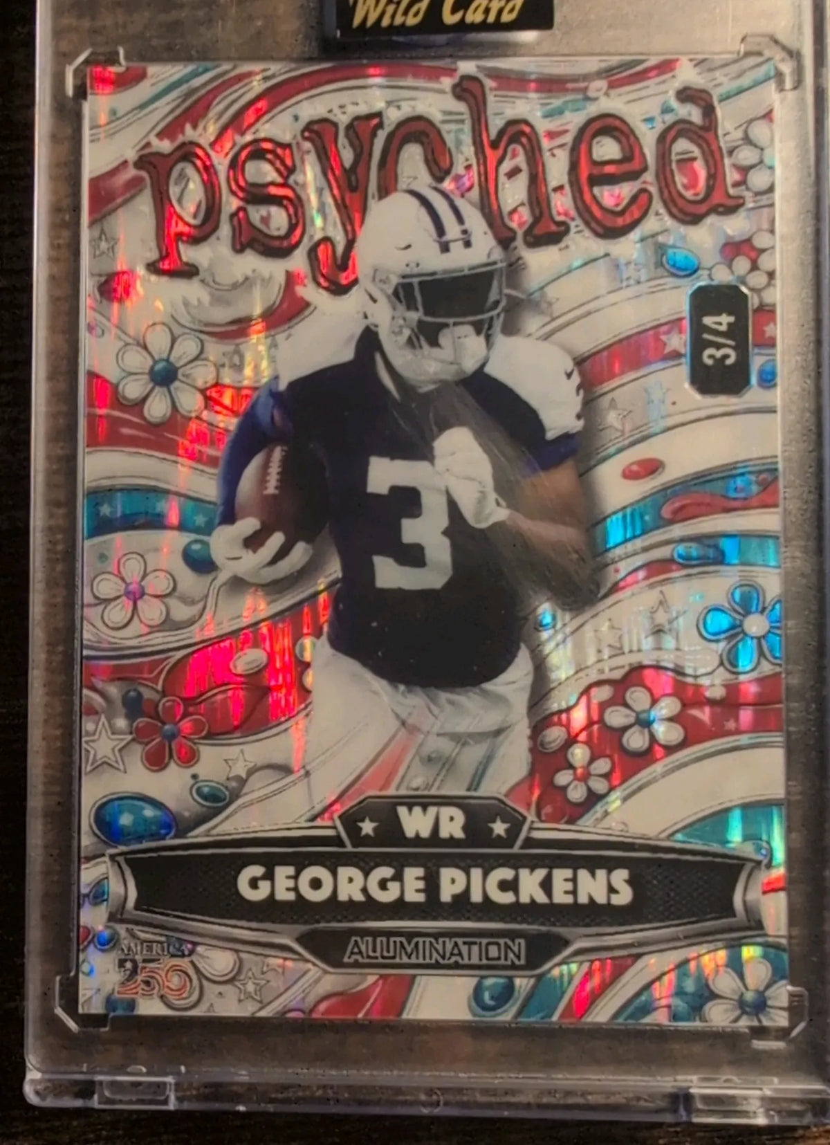 2026 Wild Card Alumination Psyched George Pickens #AP-GP 3/4 America 250