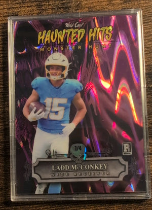 2024 Wild Card Haunted Hits Monster Hunt Ladd McConkey RC #HH2-LM 1/4