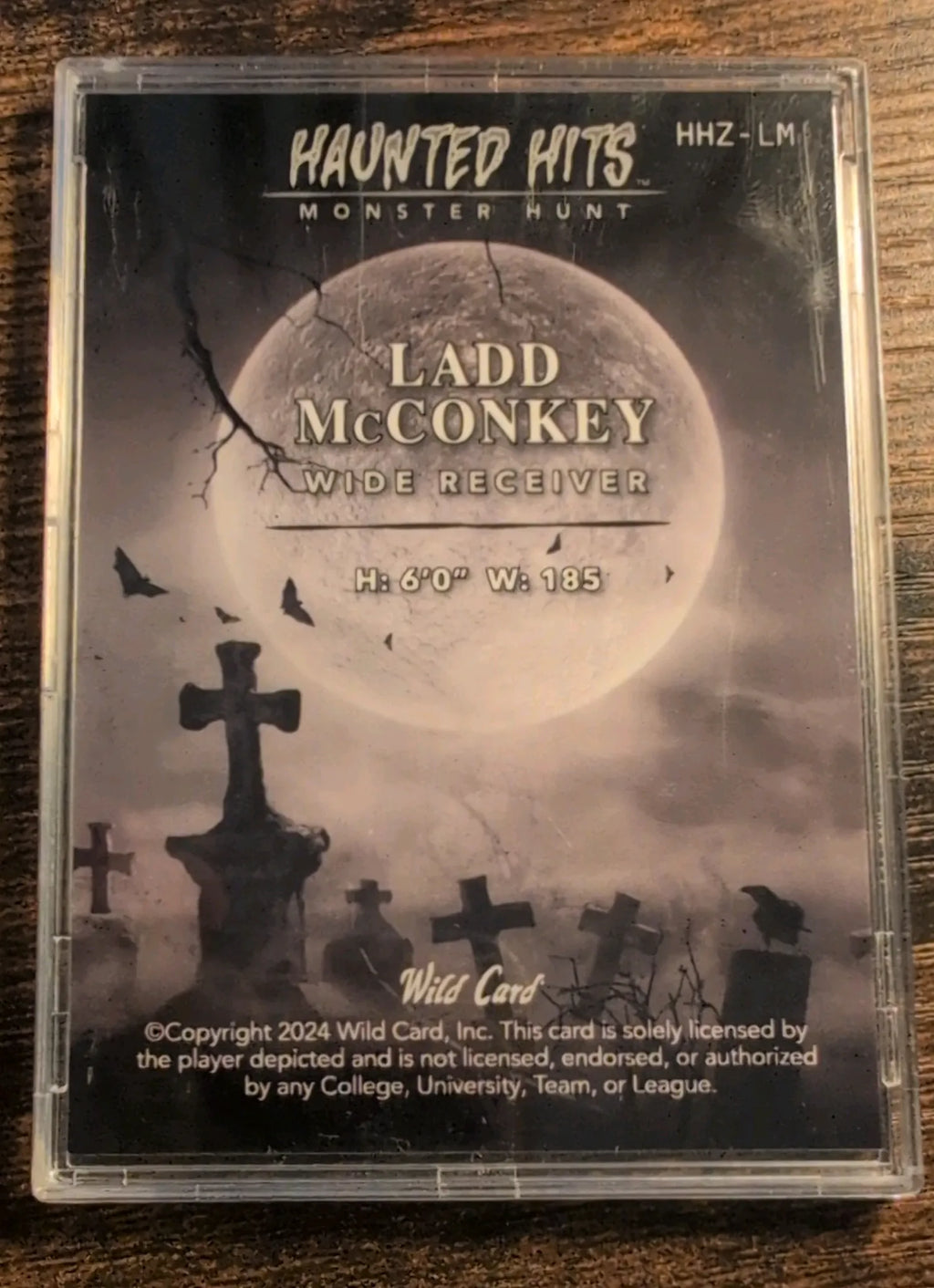 2024 Wild Card Haunted Hits Monster Hunt Ladd McConkey RC #HH2-LM 1/4