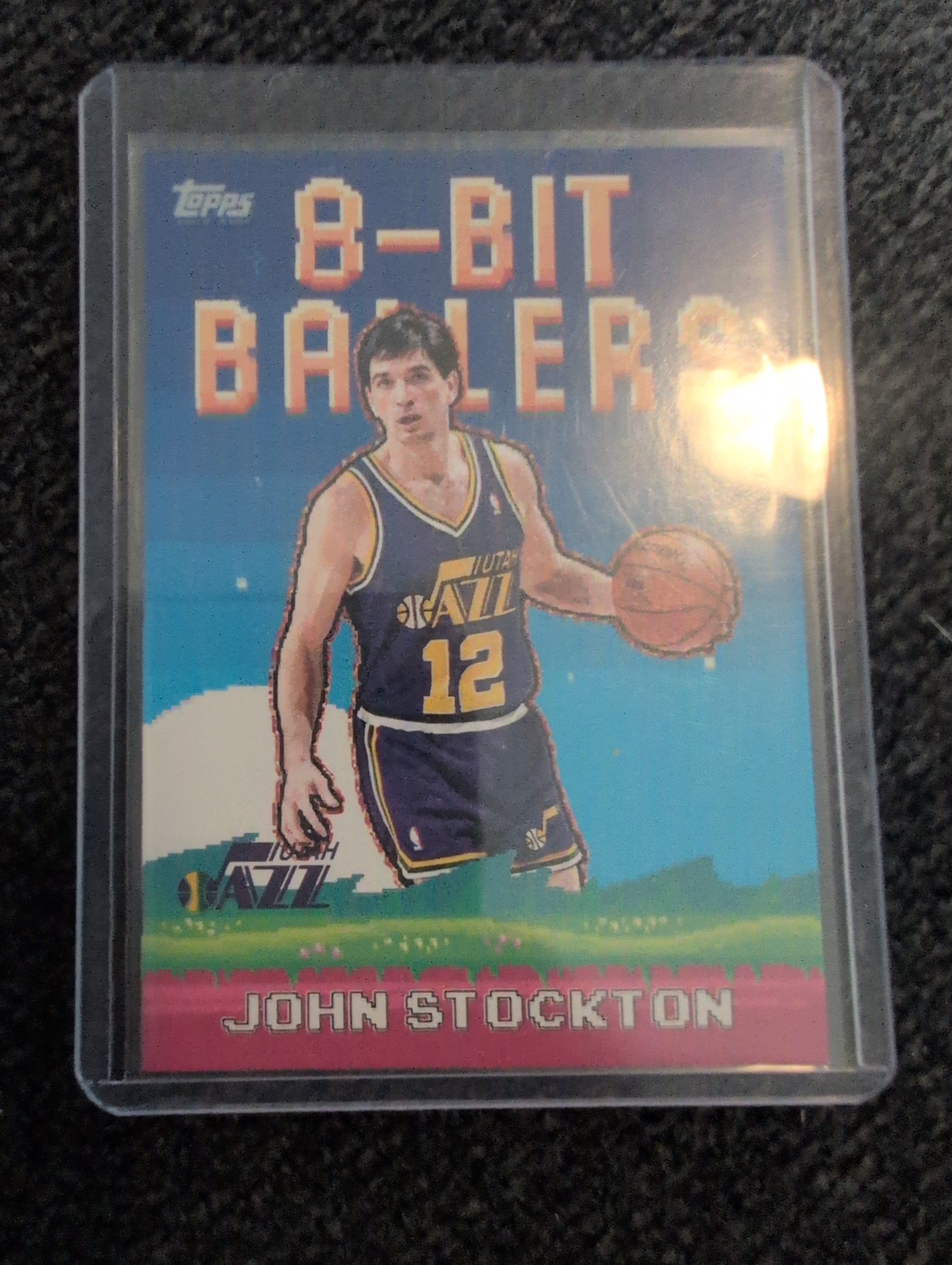 2025 Topps 8-Bit Ballers John Stockton #8B-24 - Front