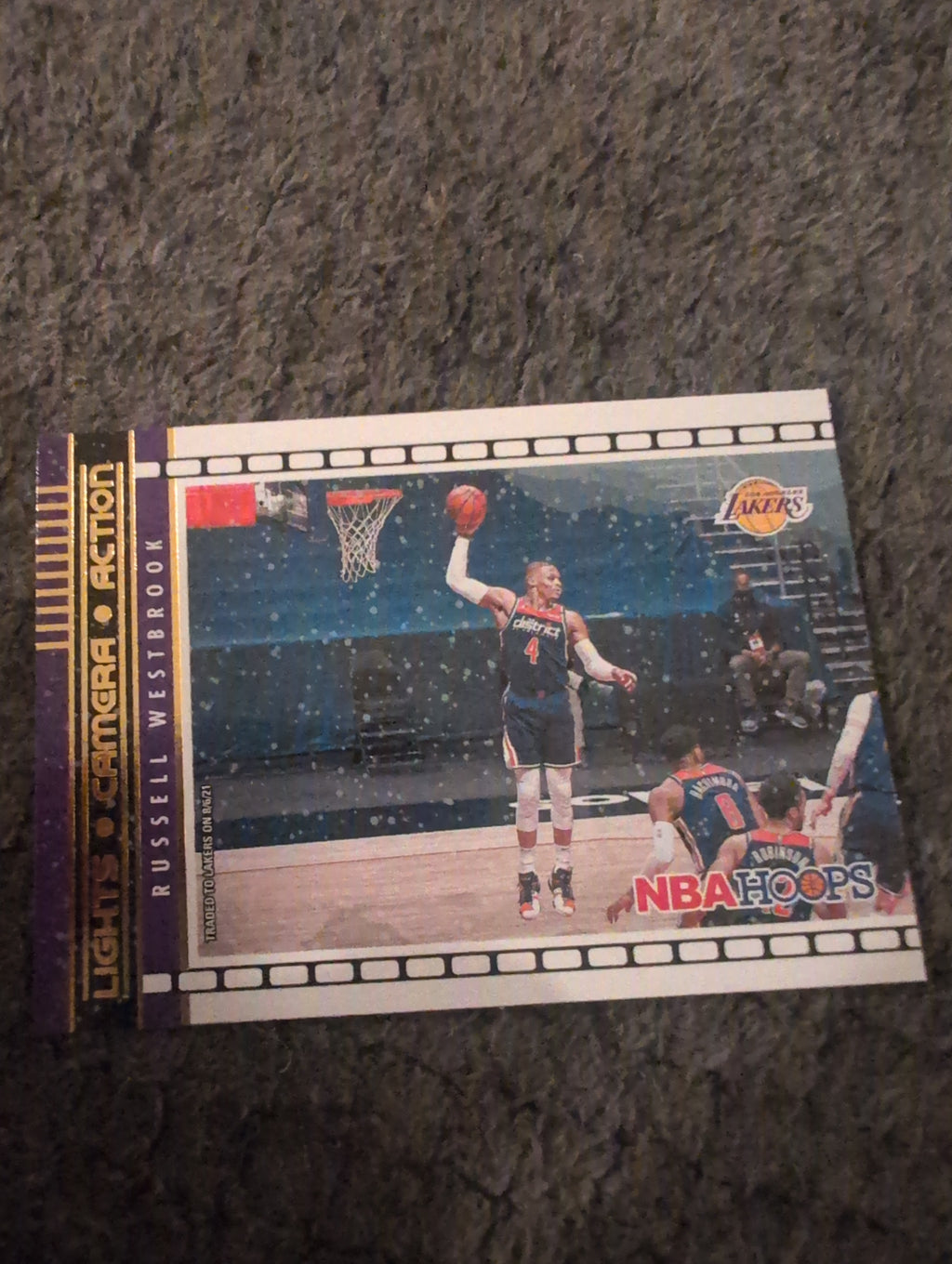 Russell Westbrook 2021-22 NBA Hoops Lights Camera Action #22 - Front