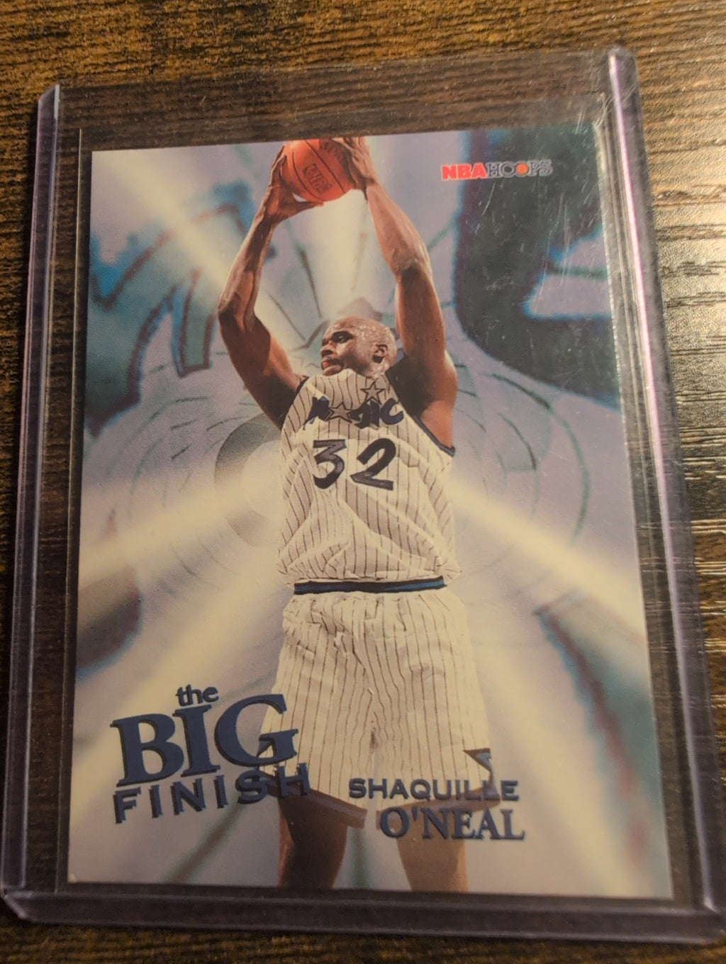 1996 NBA Hoops Shaquille O'Neal The Big Finish #183 - Front