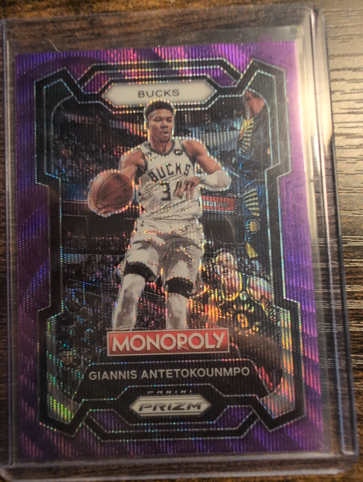 2023–24 Panini Prizm Monopoly Giannis Antetokounmpo Purple Prizm #49