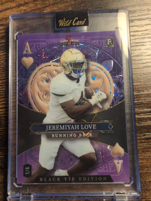 2026 Wild Card 5 Card Draw Stacked Deck Jeremiyah Love Black Tie Edition 1/4